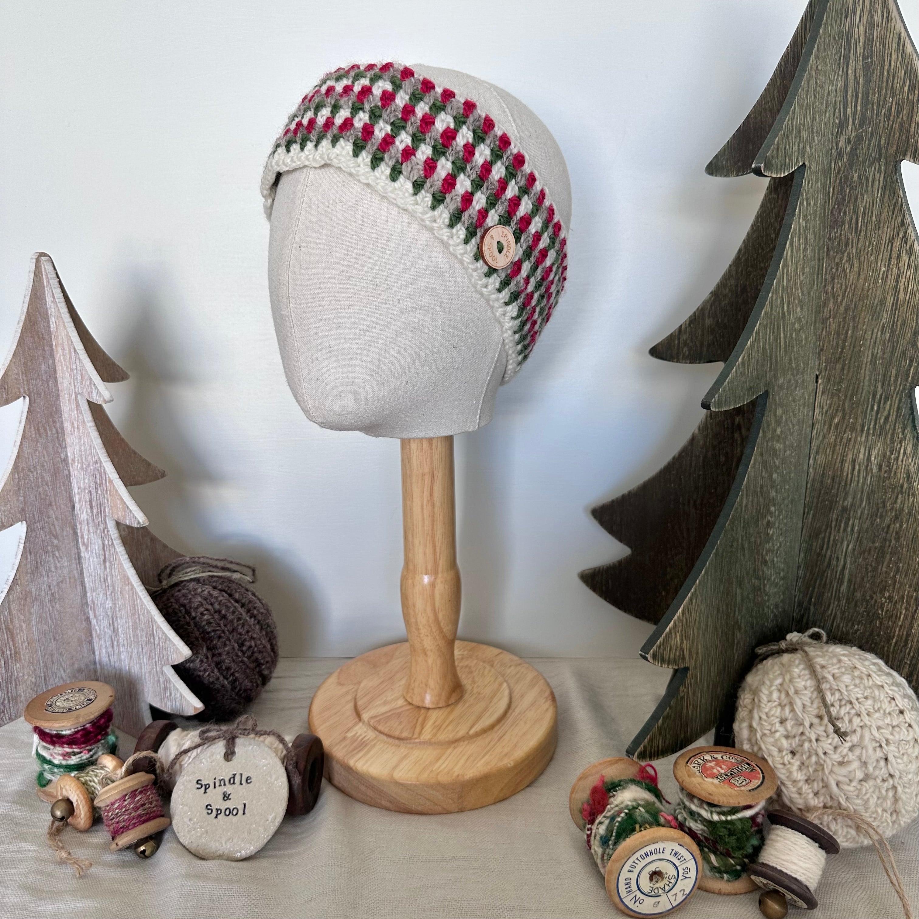 Christmas Crocheted Headband