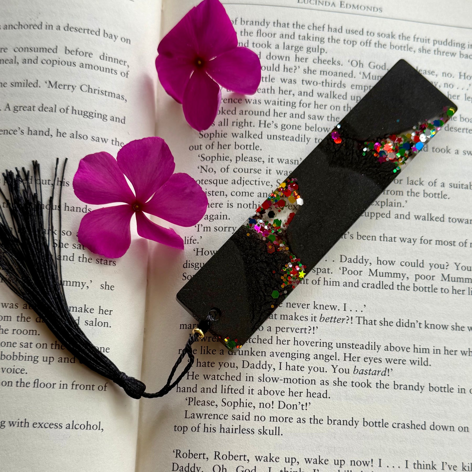 Black and sparkling Bookmark