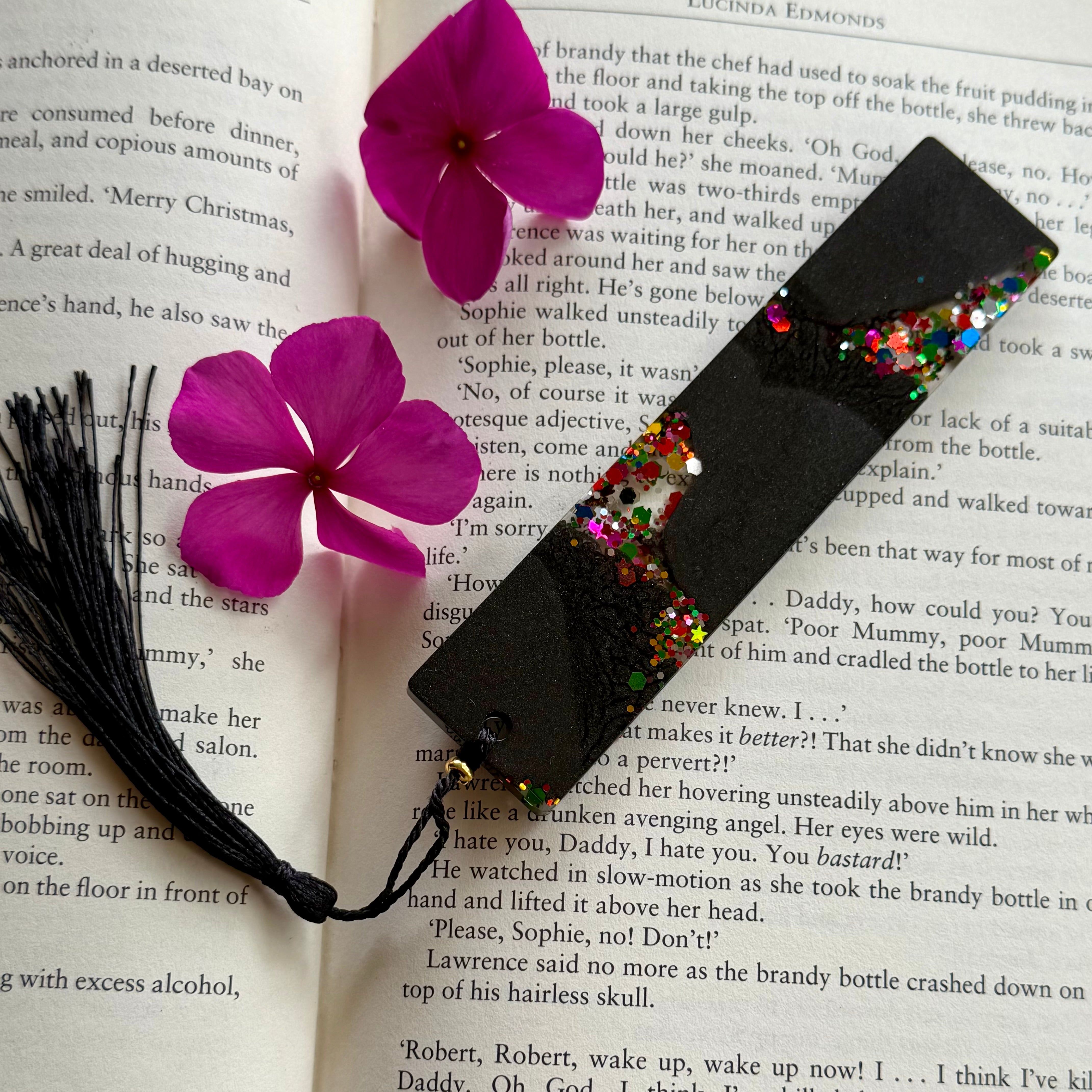 Black and sparkling Bookmark