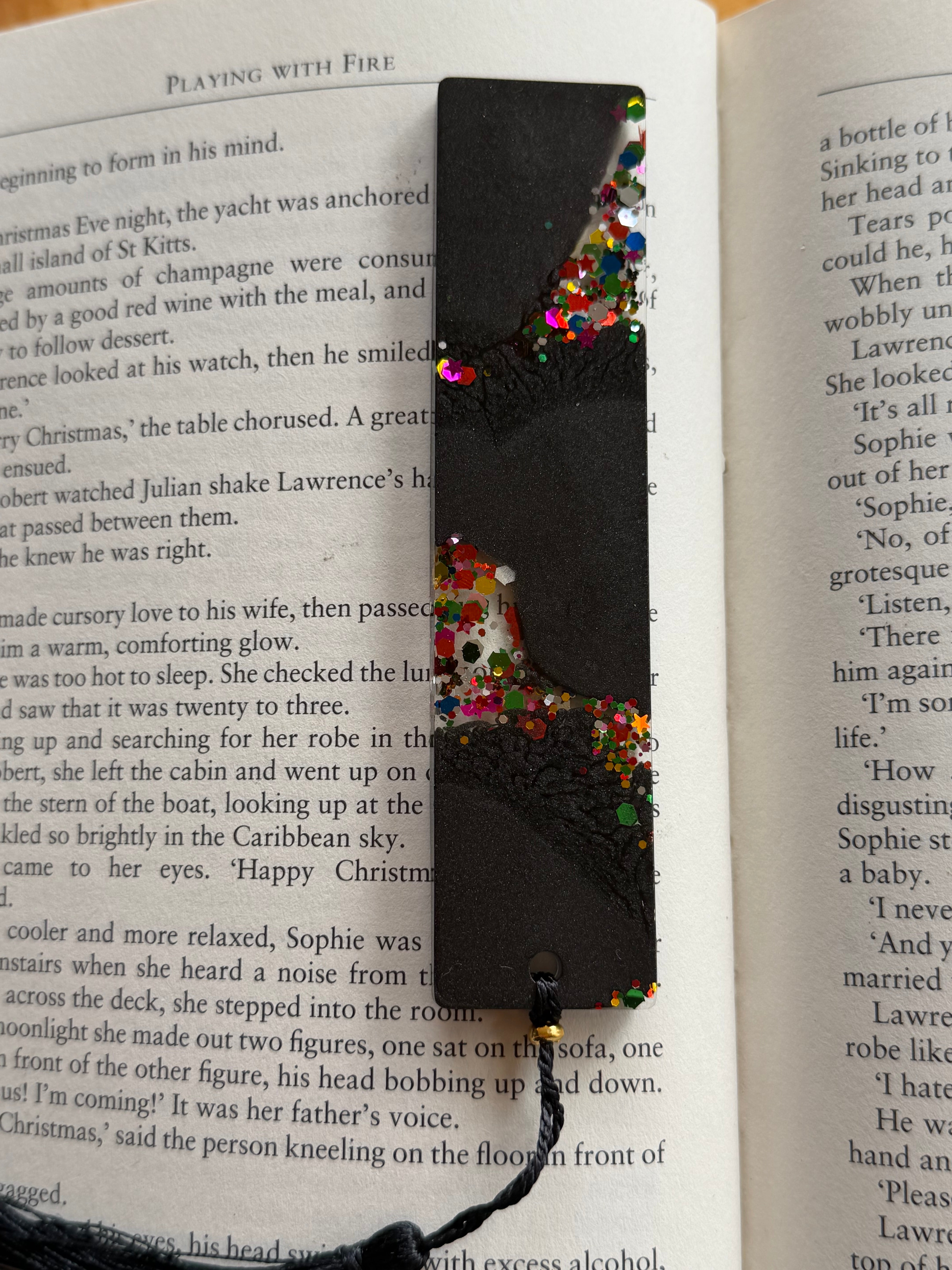 Black and sparkling Bookmark