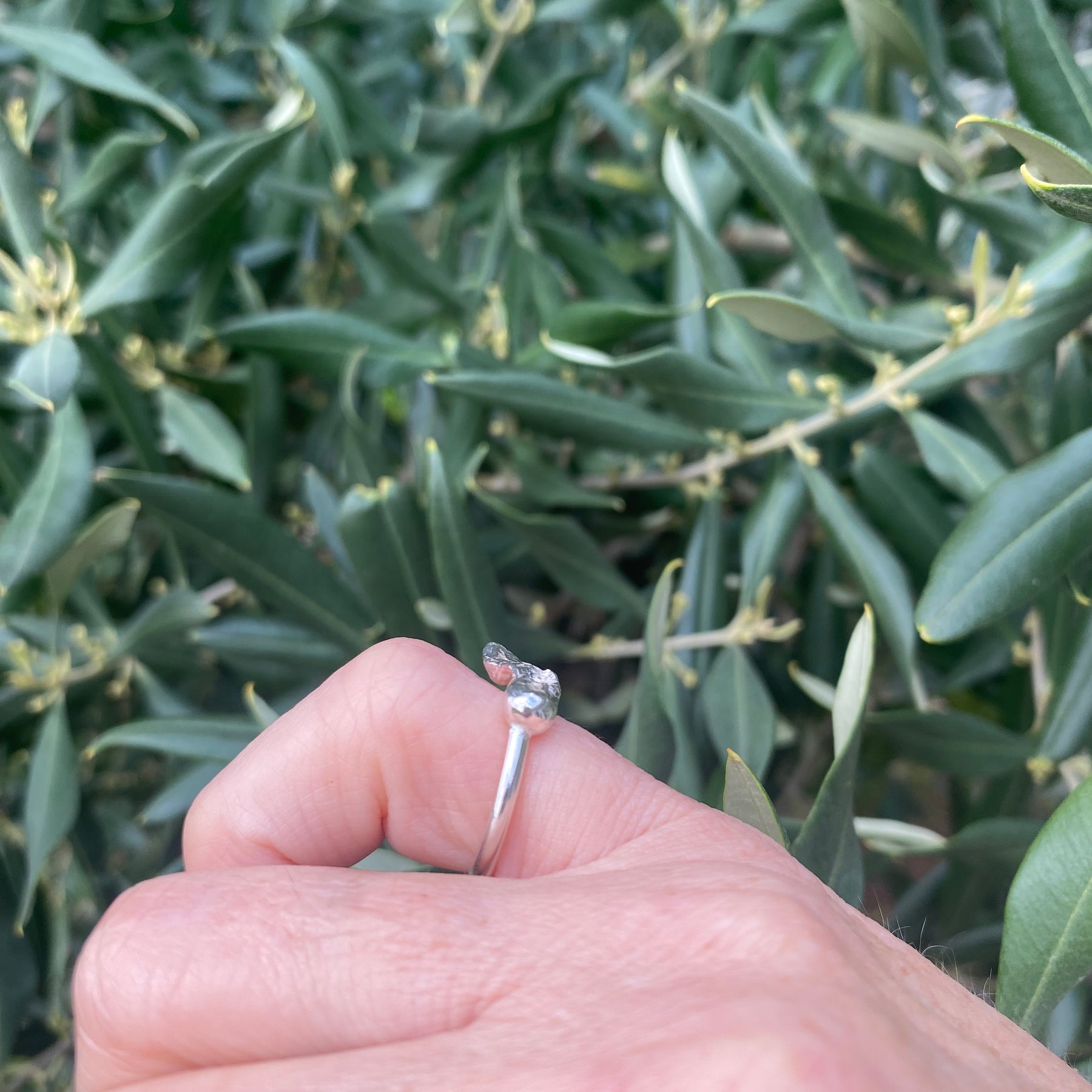 Drift Ring – Water Cast Sterling Silver – Size K