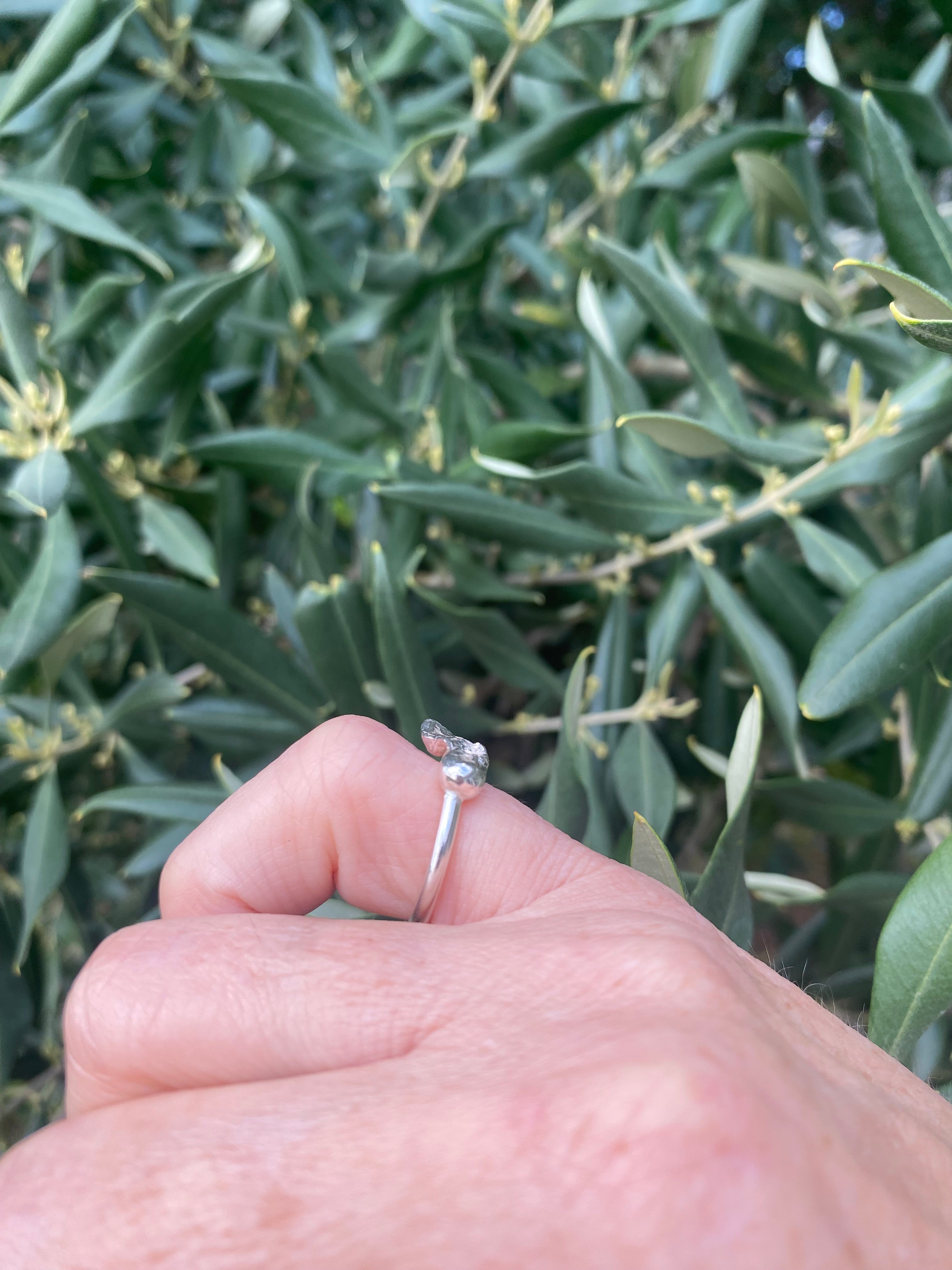 Drift Ring – Water Cast Sterling Silver – Size K