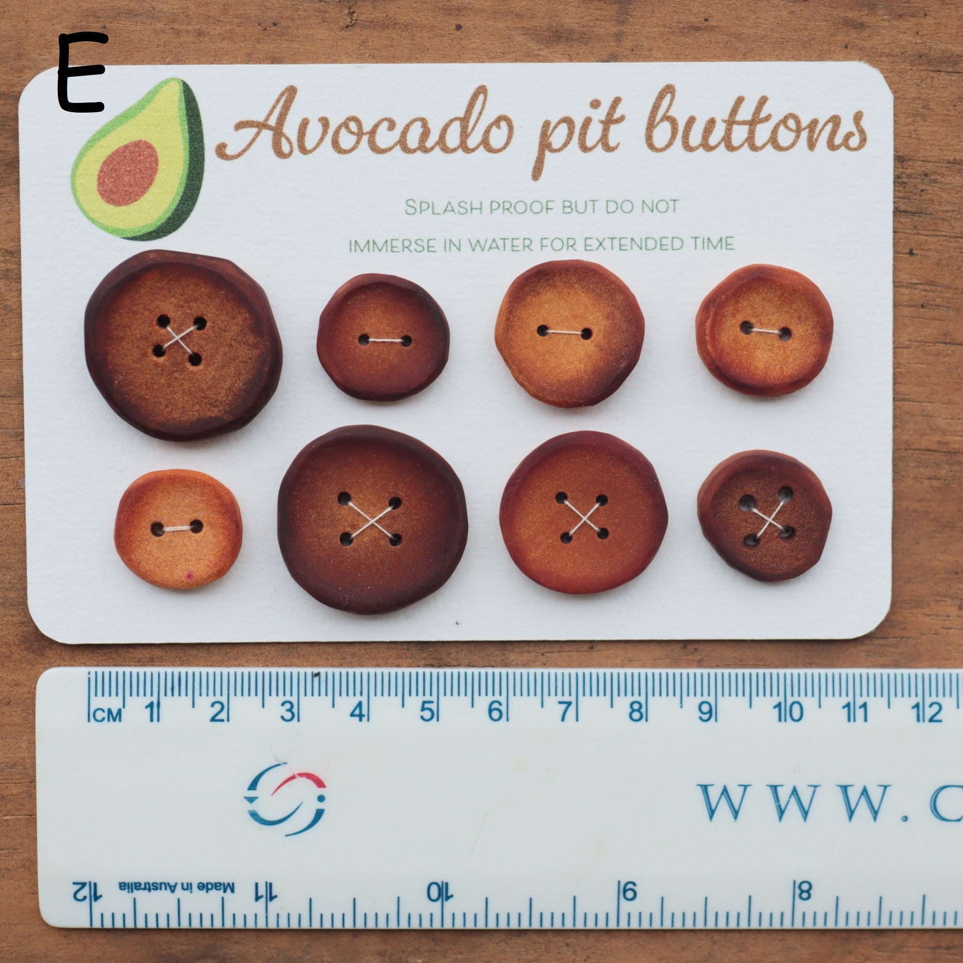 Hand carved Avocado pit Buttons. 5 to 10 Buttons on a card.