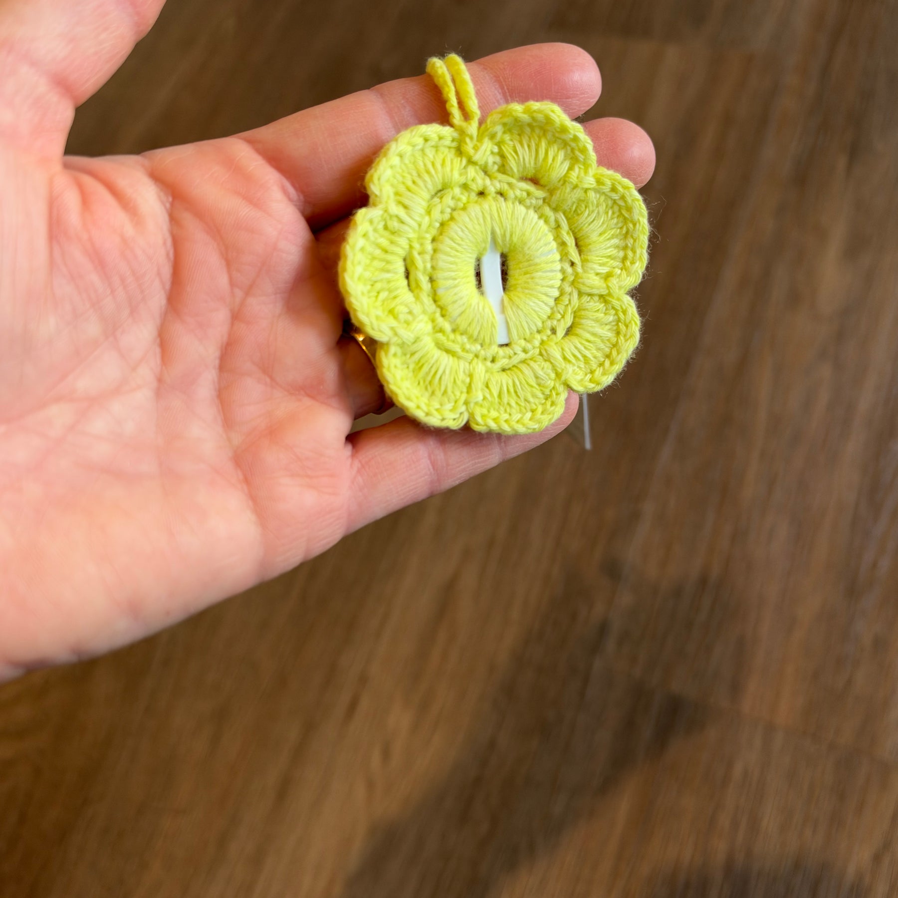 Handmade Floral Crochet Keychain – Cotton Flower Bag Charm