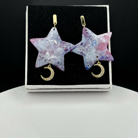 Cosmic Star and Moon Earrings