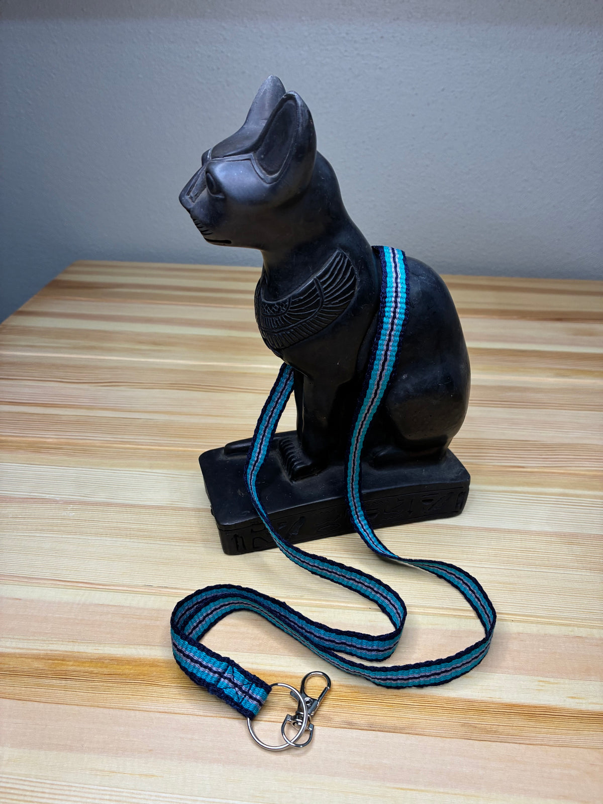 A Little Loom Magic - Turquoise Handwoven Lanyard