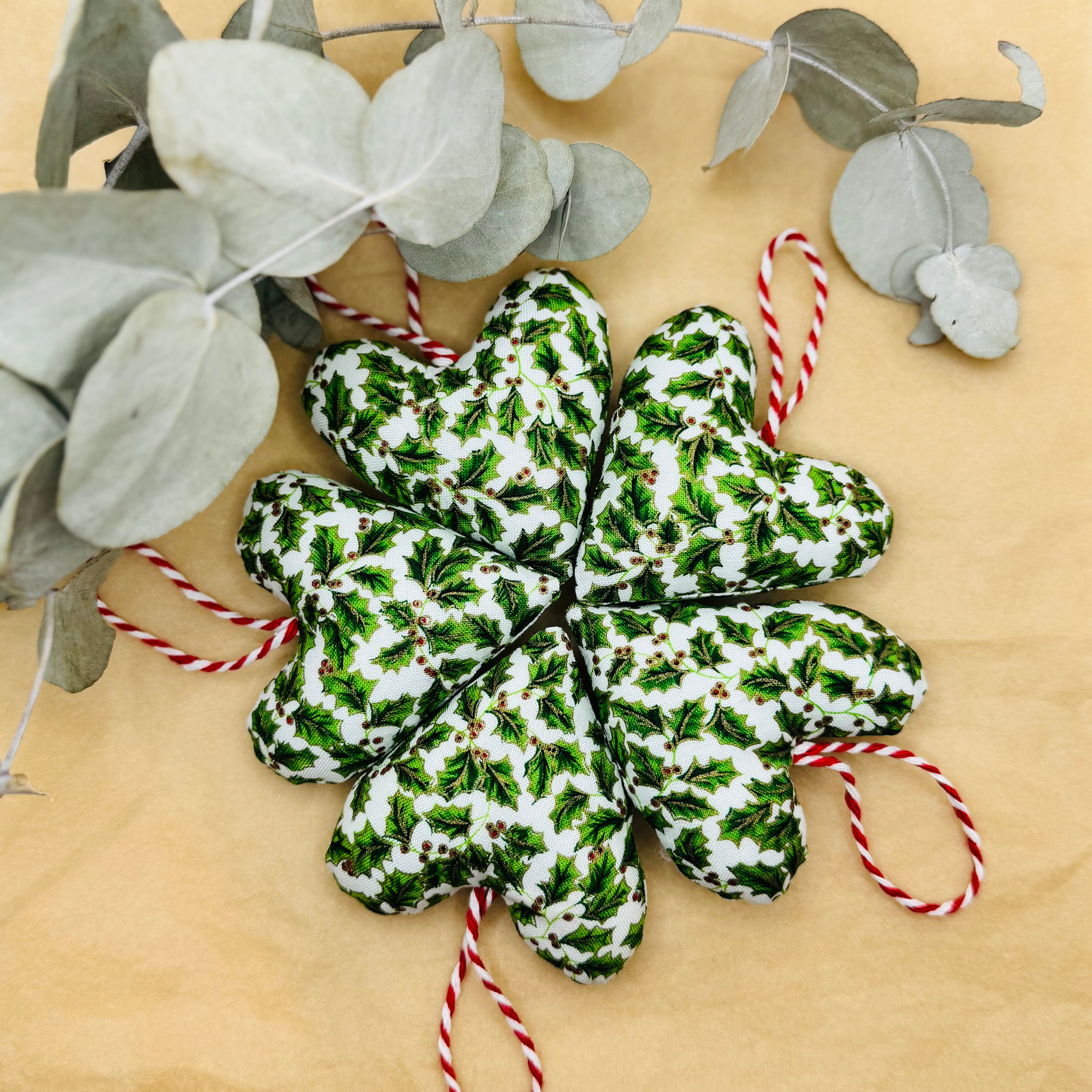 Handmade Traditional Christmas hearts