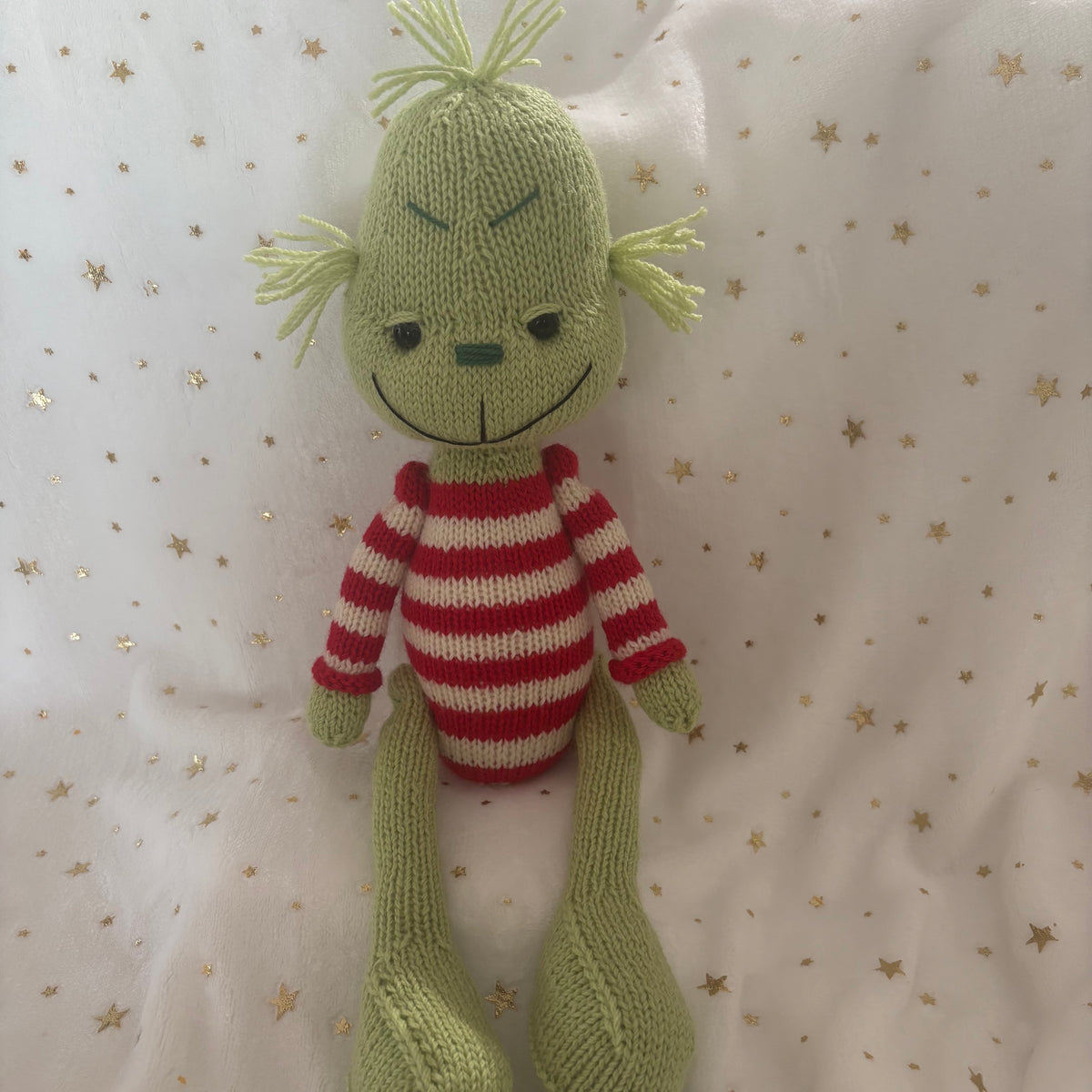 Knitted Grinch green Christmas character