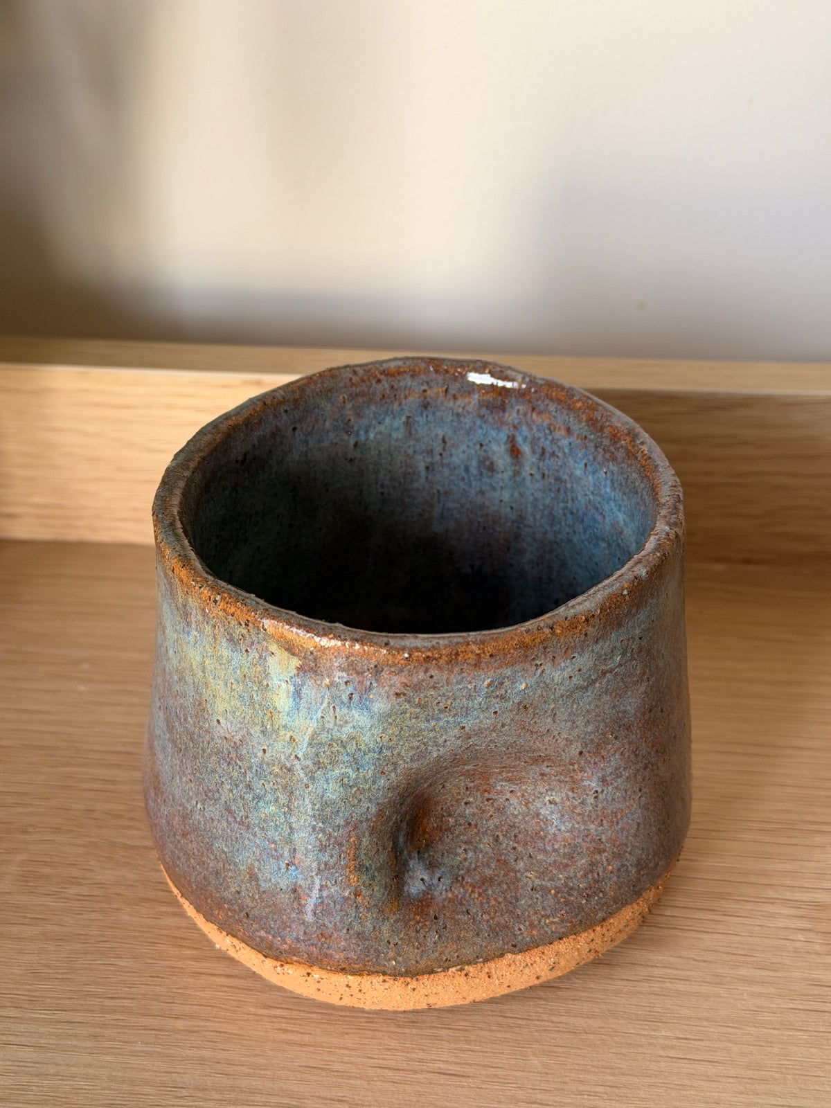 Handmade Chunky Blue/BrownCeramic Mug