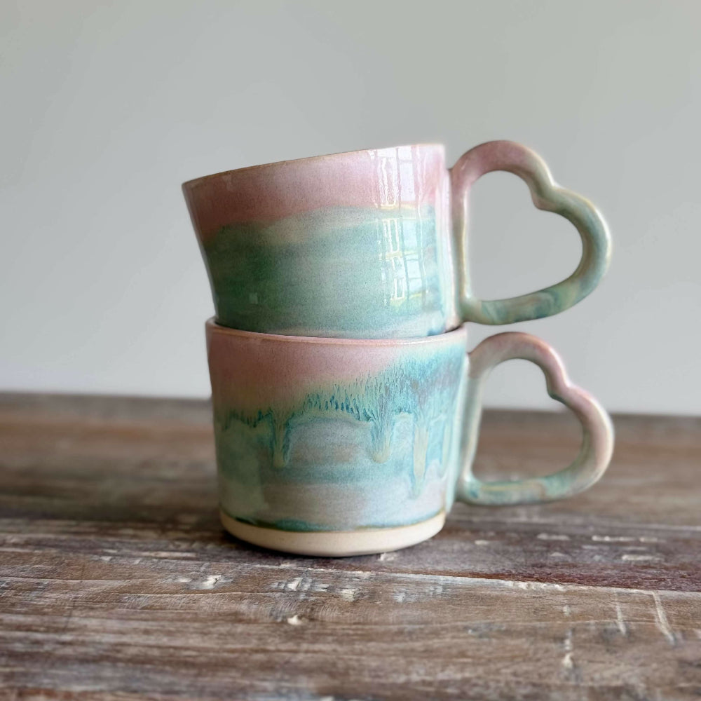 Australian-Ceramic-Artist-Ana-Ceramica-Home-Decor-Kitchen-and-Dining -Cups-and-Glassware-Sweetheart-Cup-Set-of-2-Pink-Turqoise-Blush-Wedding-Engagement-Anniversary-Present-Wheel-Thrown-Pottery