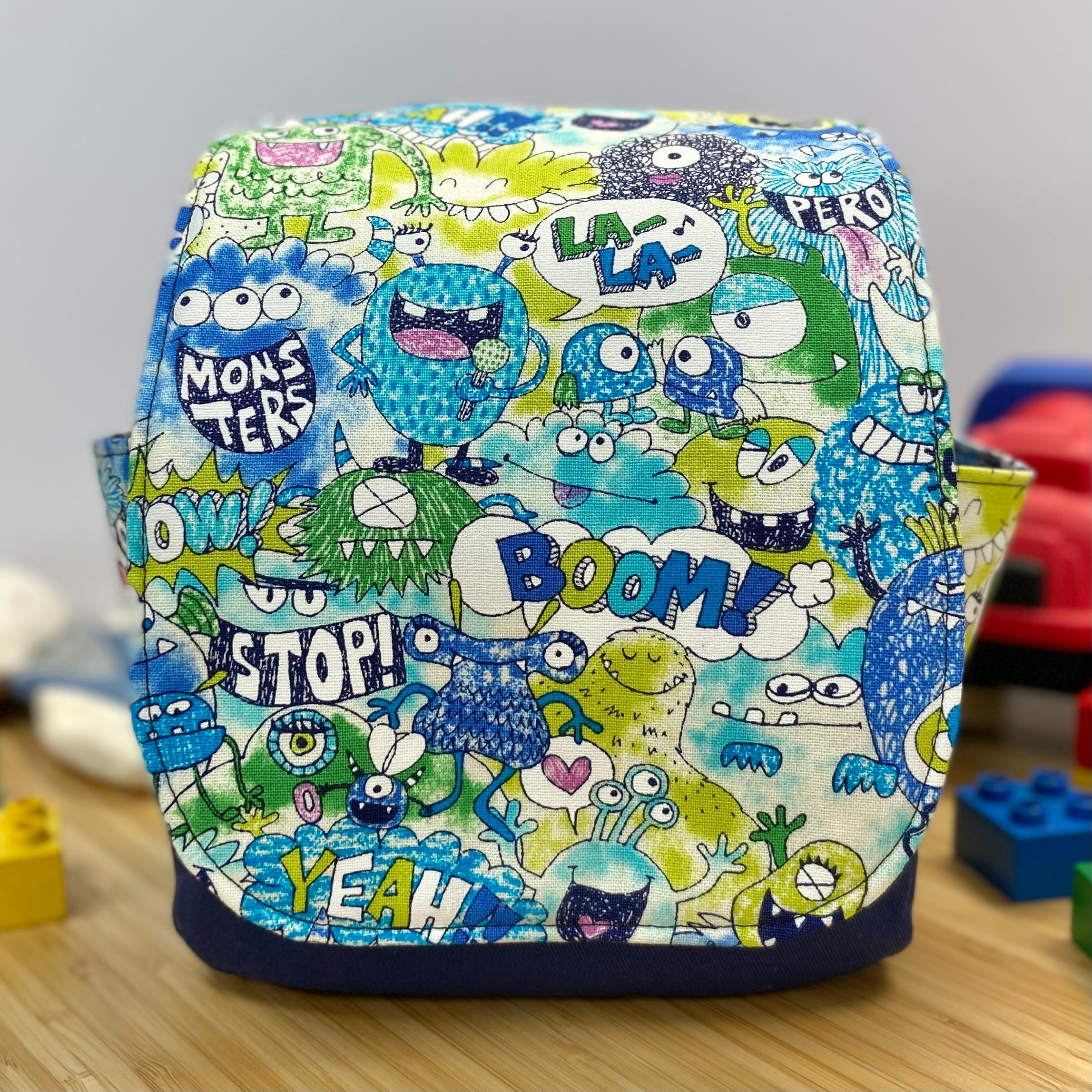 Handmade Toddler Backpack - Monsters