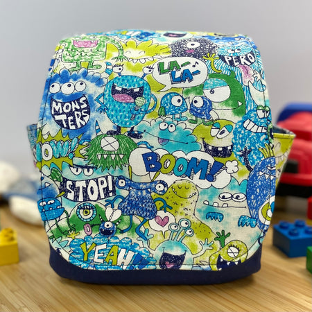 Handmade Toddler Backpack - Monsters