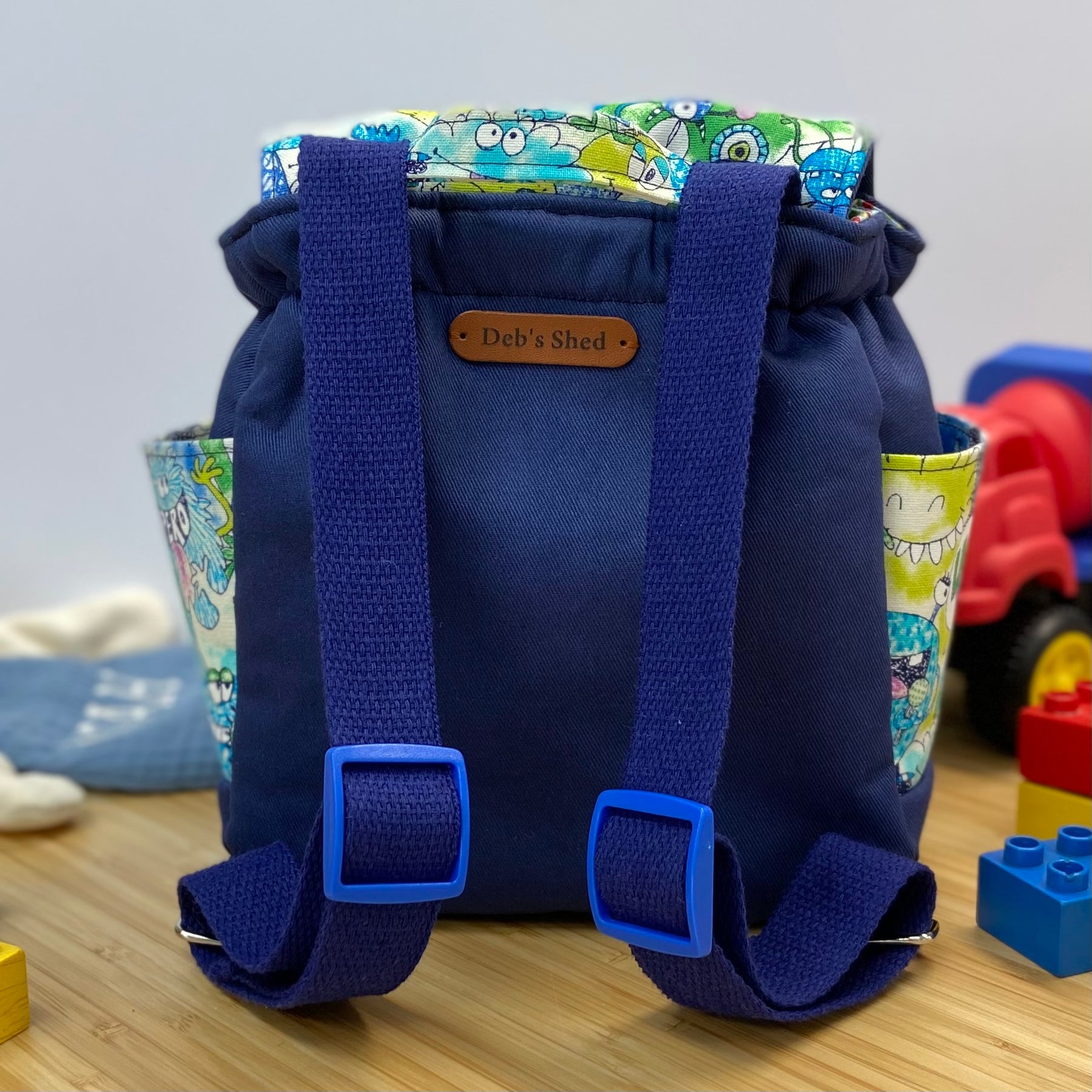 Handmade Toddler Backpack - Monsters