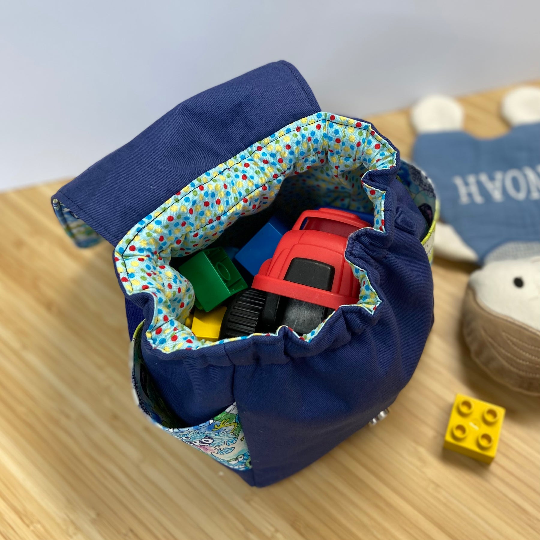 Handmade Toddler Backpack - Monsters