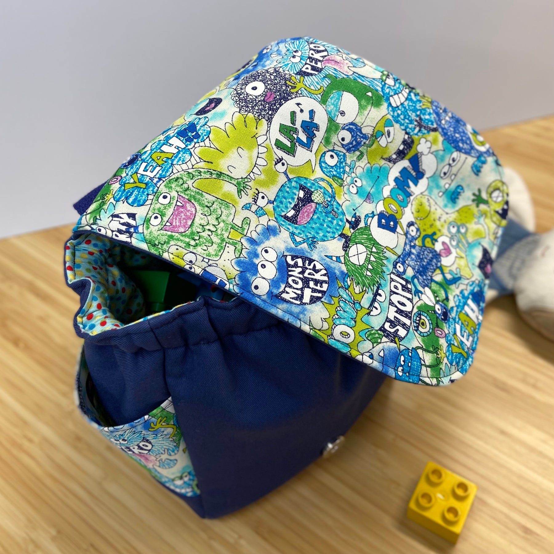 Handmade Toddler Backpack - Monsters