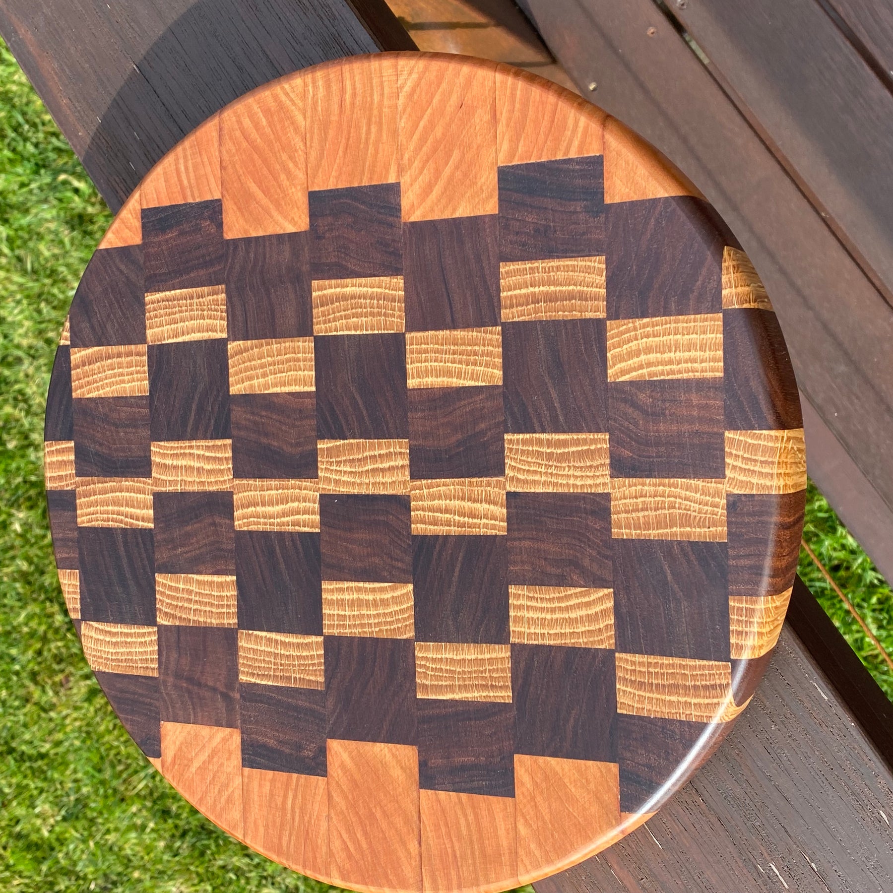 Handmade Round End-Grain Chopping/Serving Board