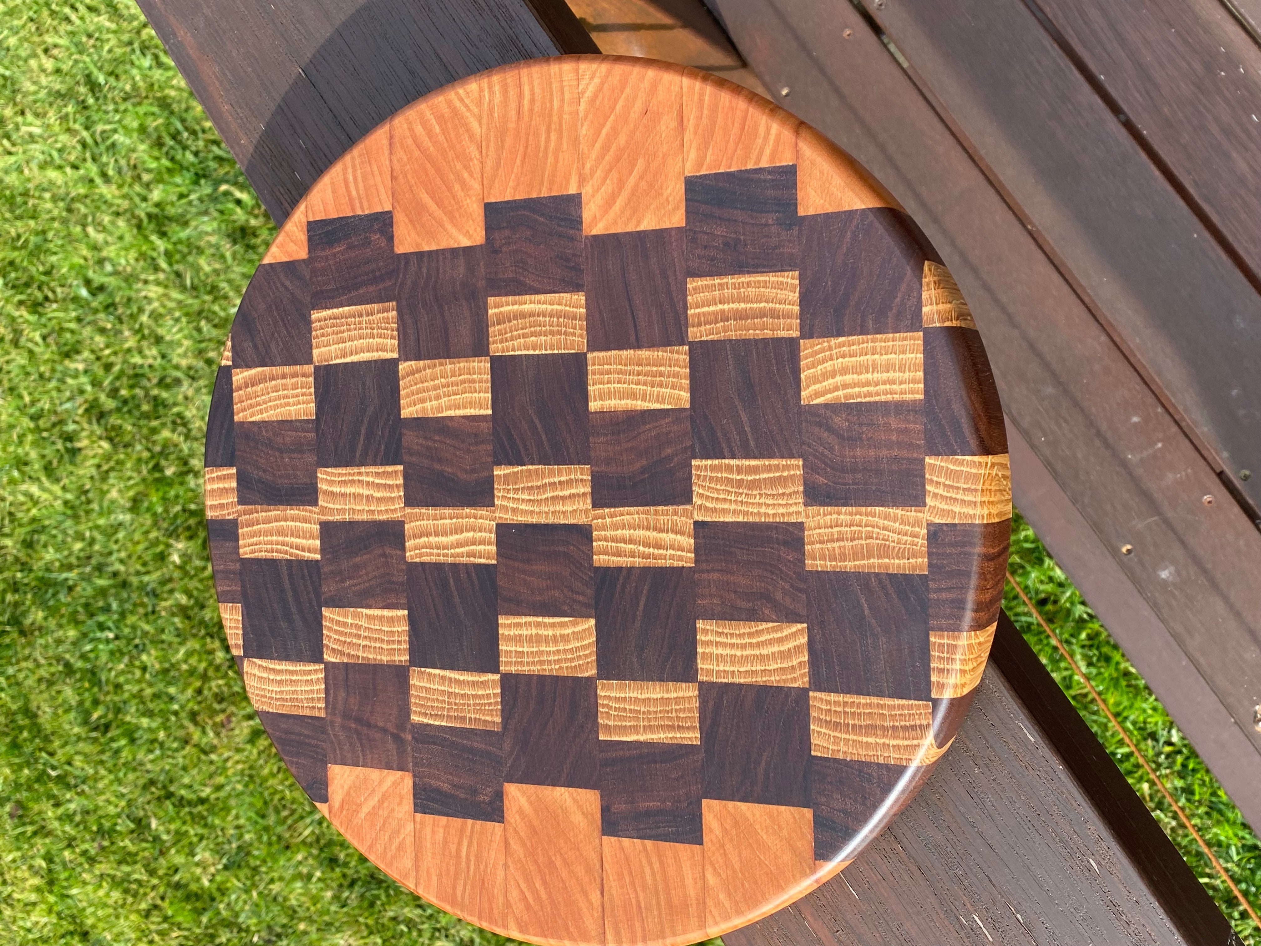 Handmade Round End-Grain Chopping/Serving Board
