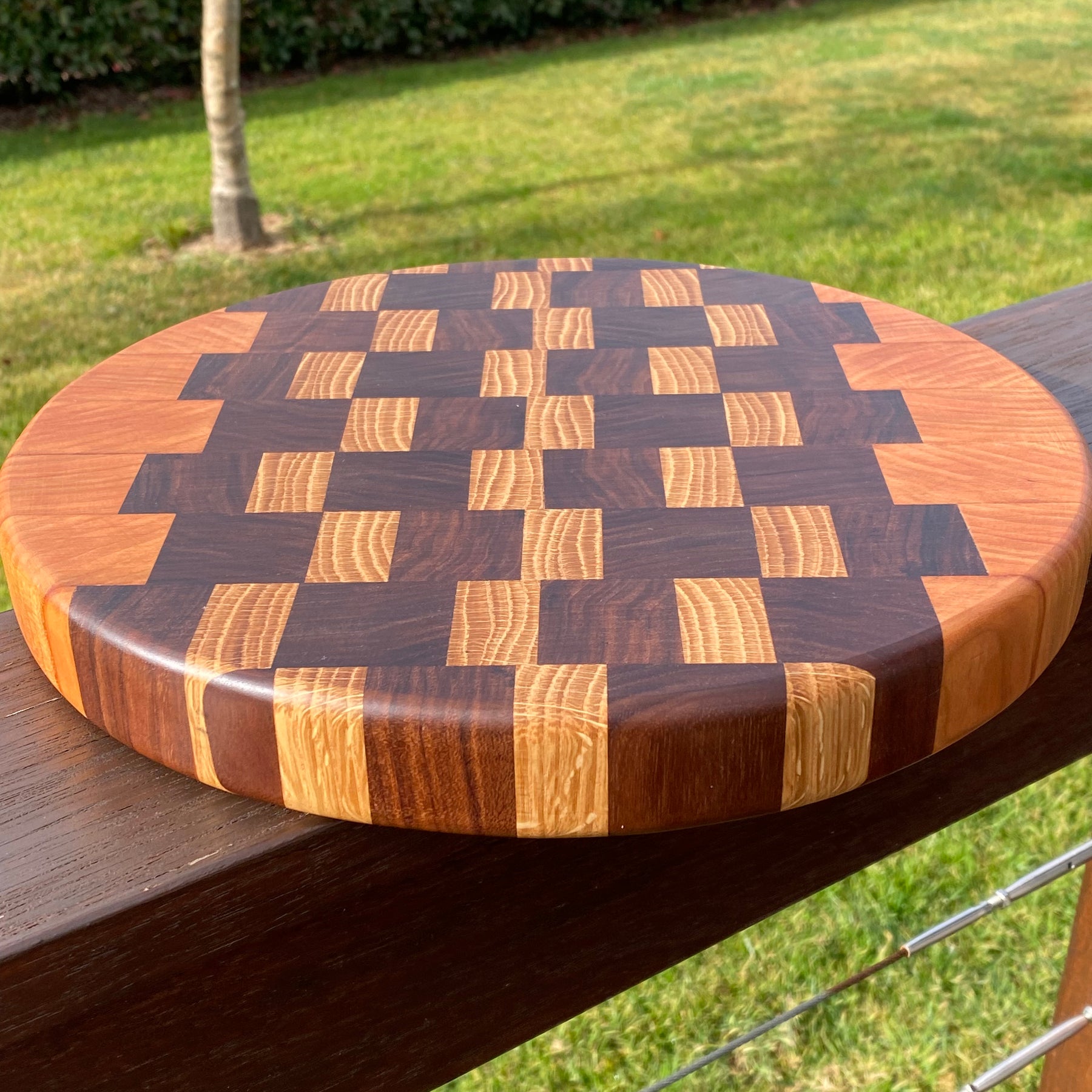 Handmade Round End-Grain Chopping/Serving Board