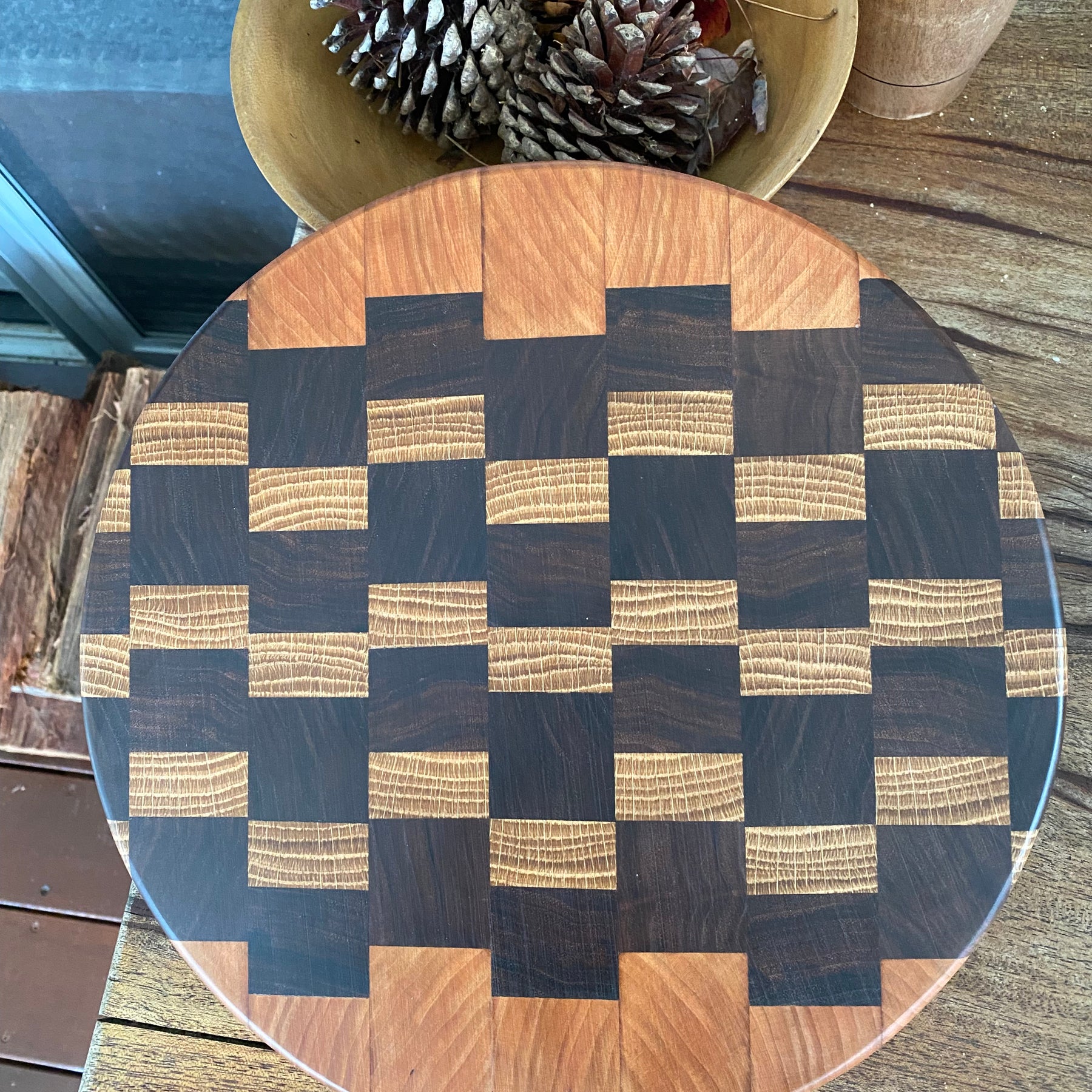 Handmade Round End-Grain Chopping/Serving Board