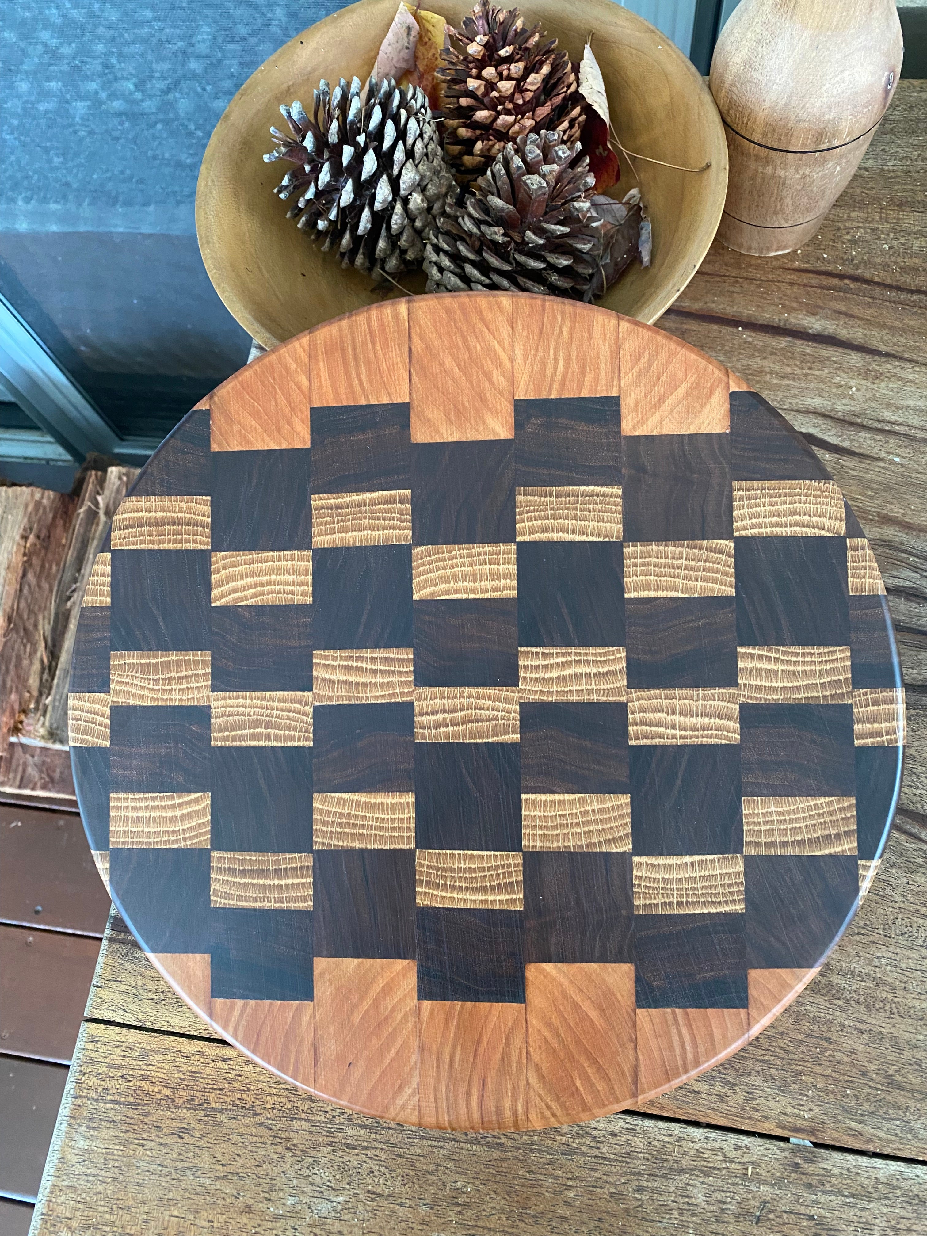 Handmade Round End-Grain Chopping/Serving Board