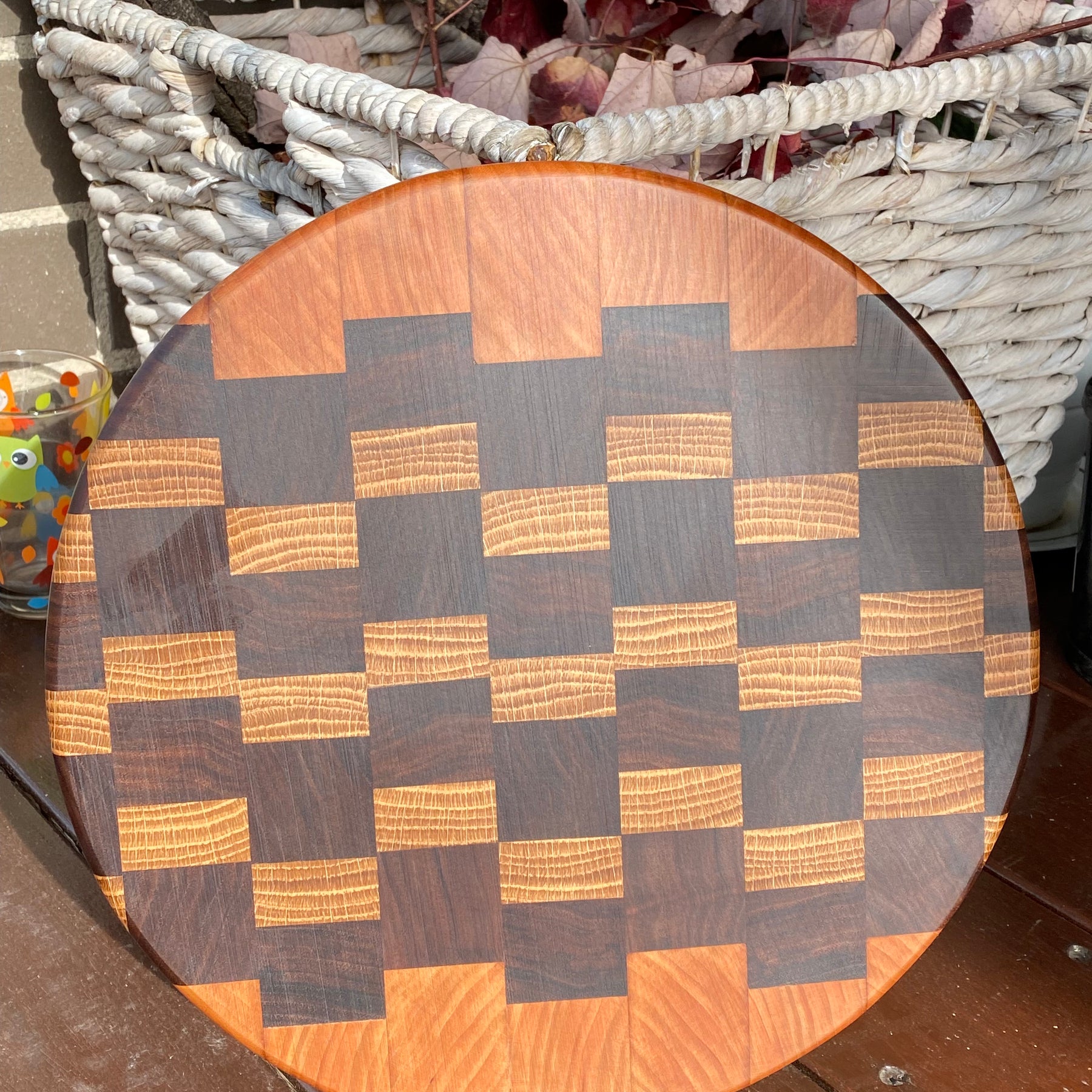 Handmade Round End-Grain Chopping/Serving Board