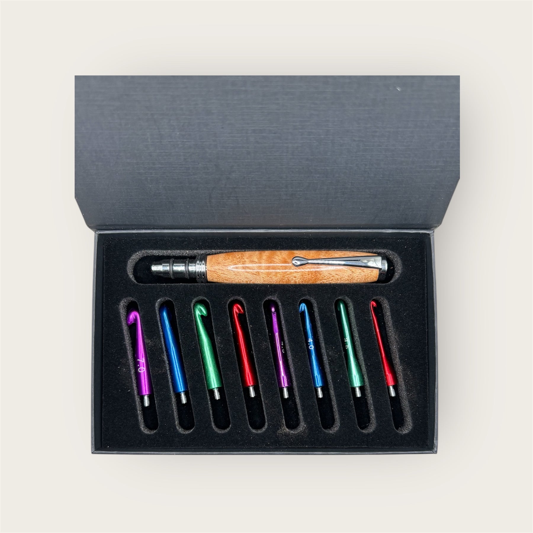 Handcrafted Crochet Hook Set – Timber Handle