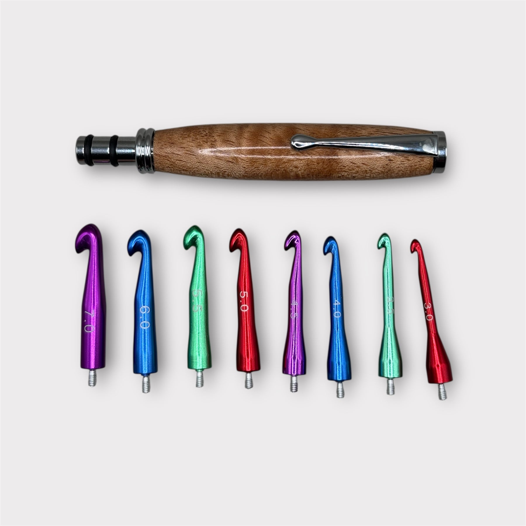Handcrafted Crochet Hook Set – Timber Handle