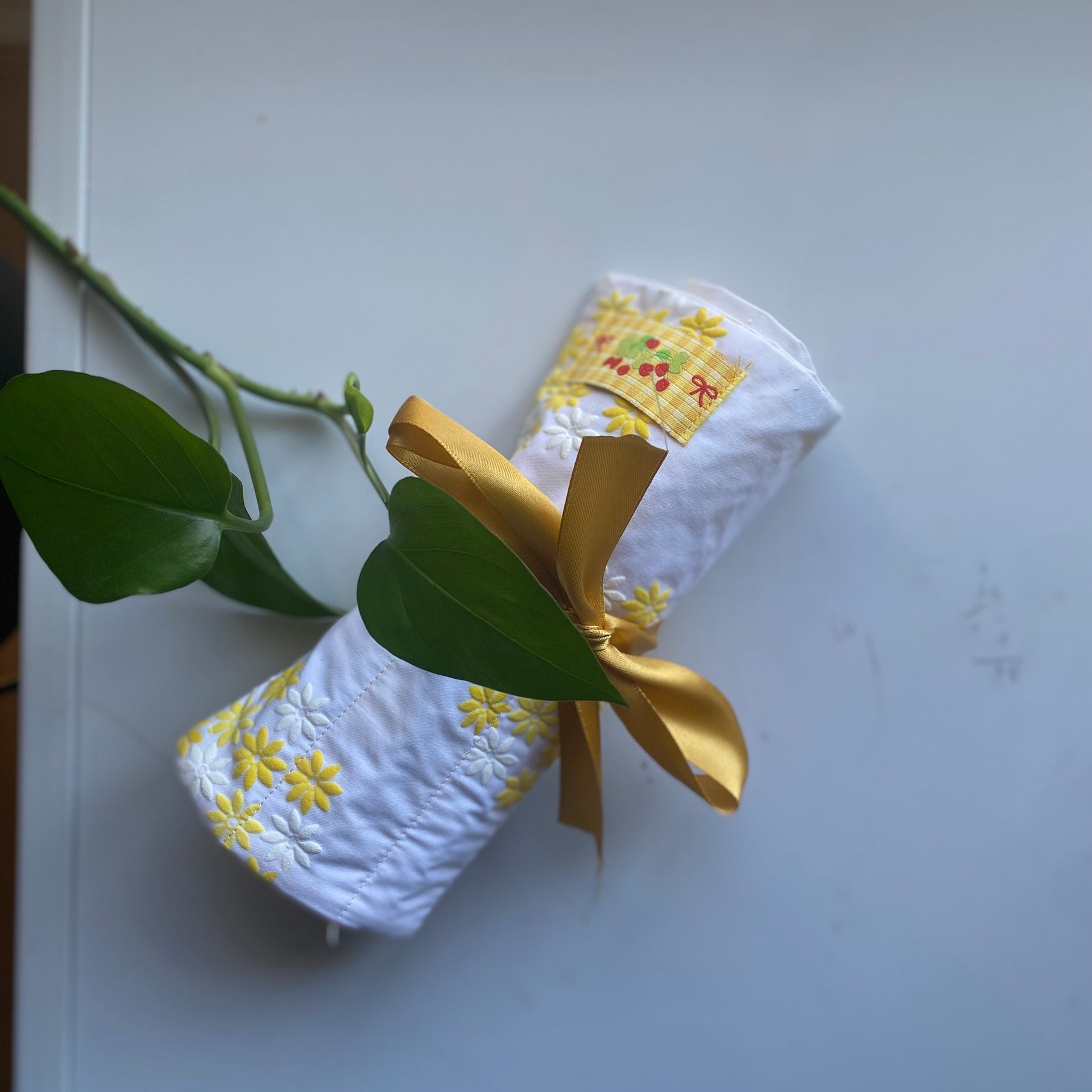 Floral Cosmetic Brush Holder | Floral Travel Makeup Organiser | Sewing Gift for Her