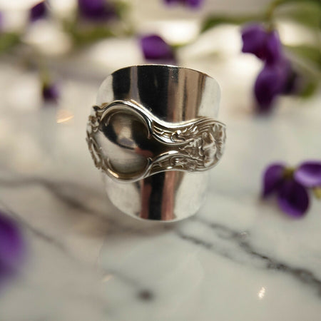1904 Violet Sterling silver Spoon Ring