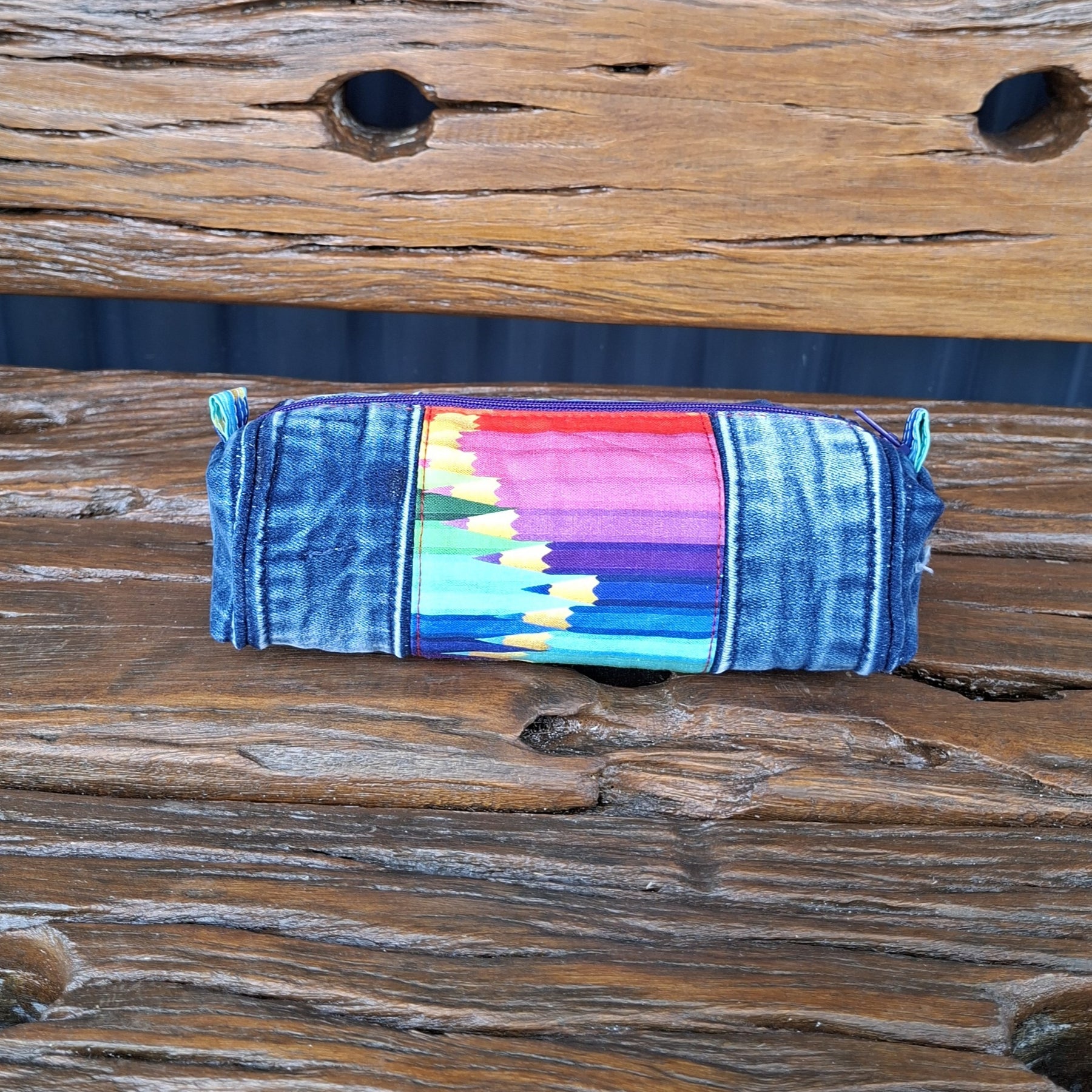Upcycled Denim Pencil Case