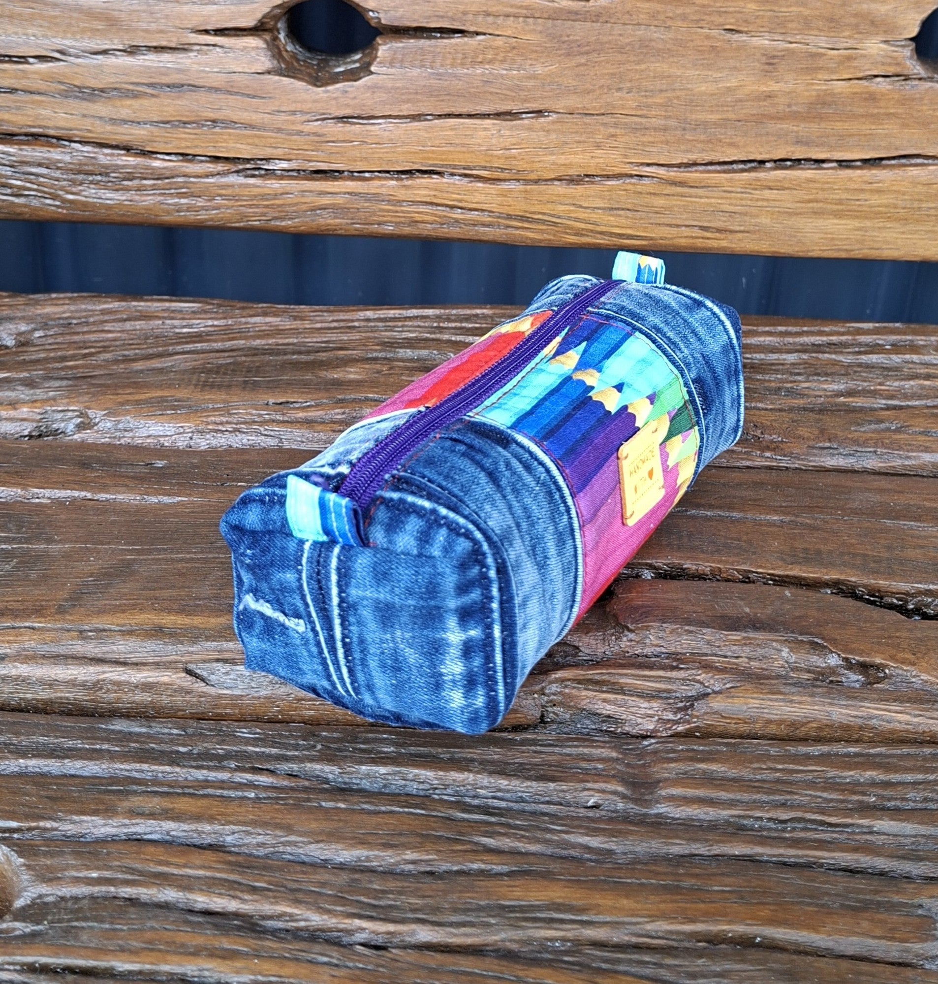 Upcycled Denim Pencil Case