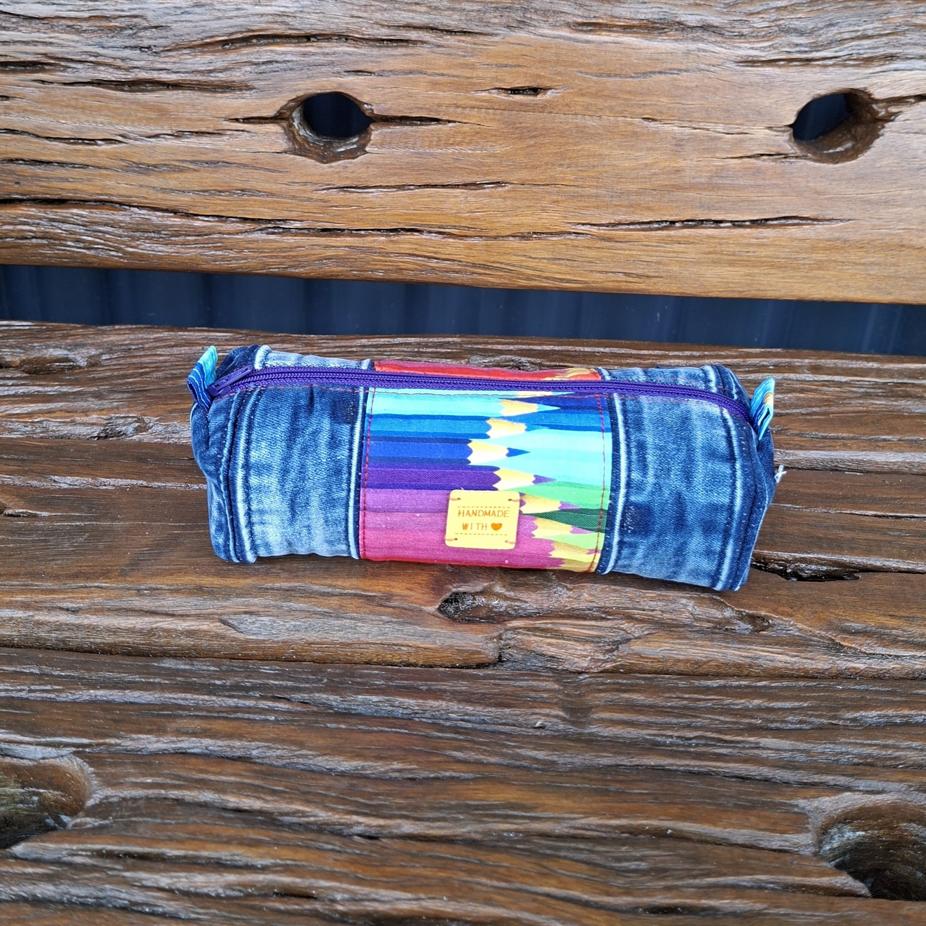Upcycled Denim Pencil Case