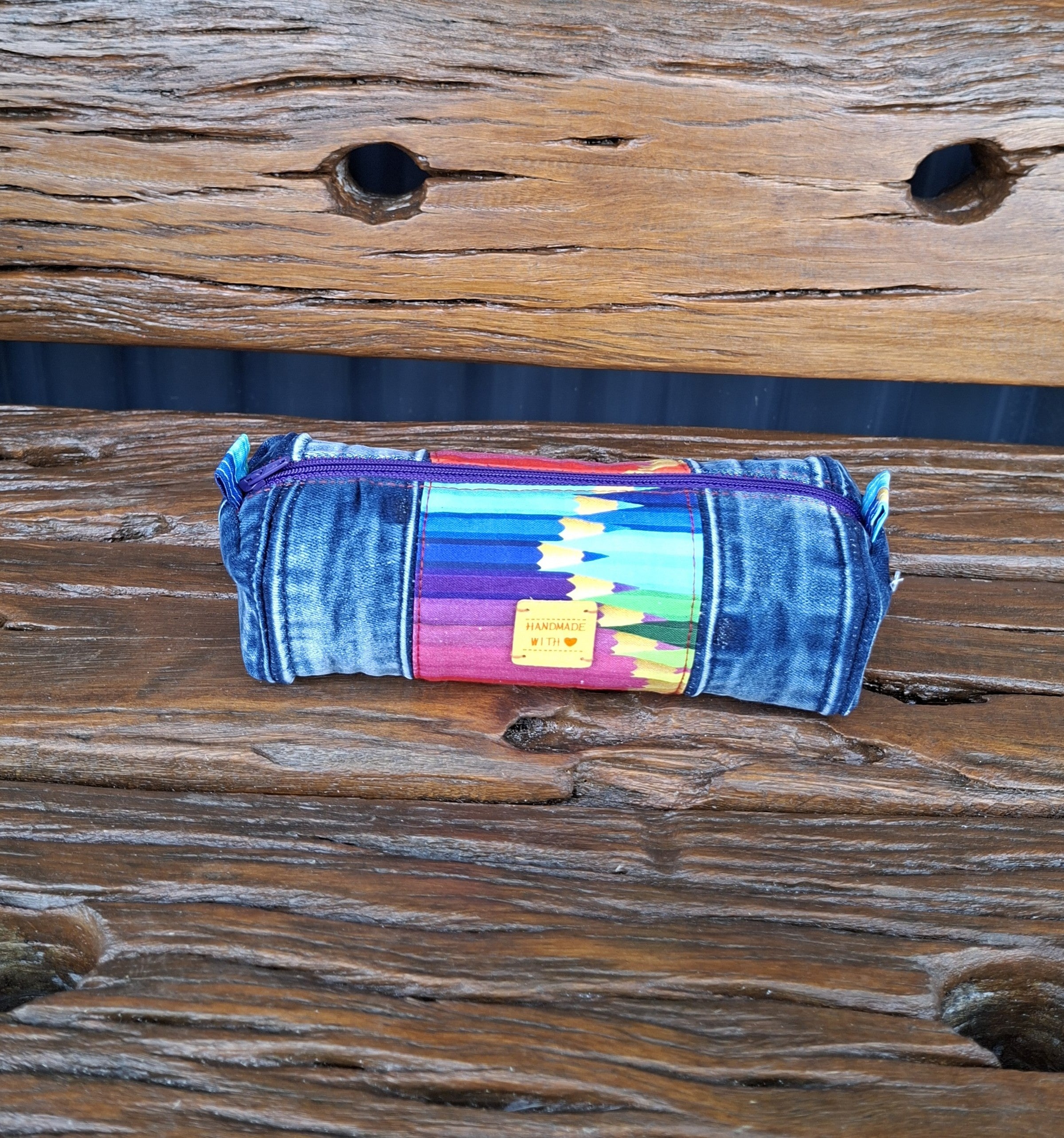 Upcycled Denim Pencil Case