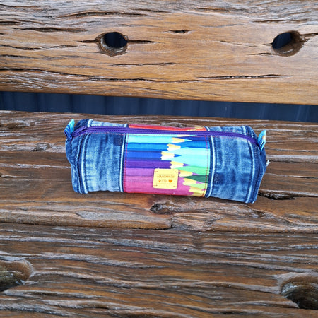 Upcycled Denim Pencil Case