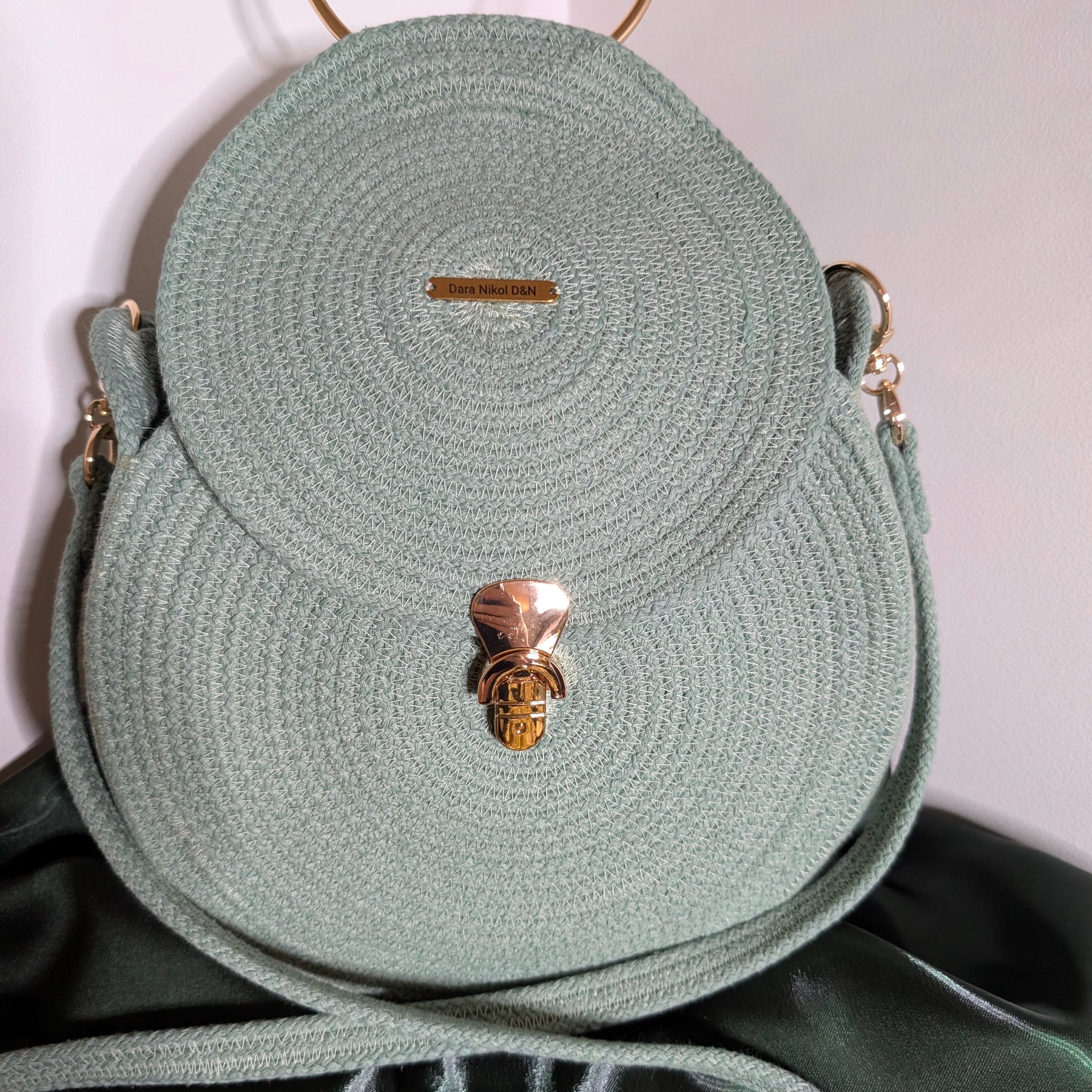 "Sofia" (L) Handmade Cotton Cord Bag