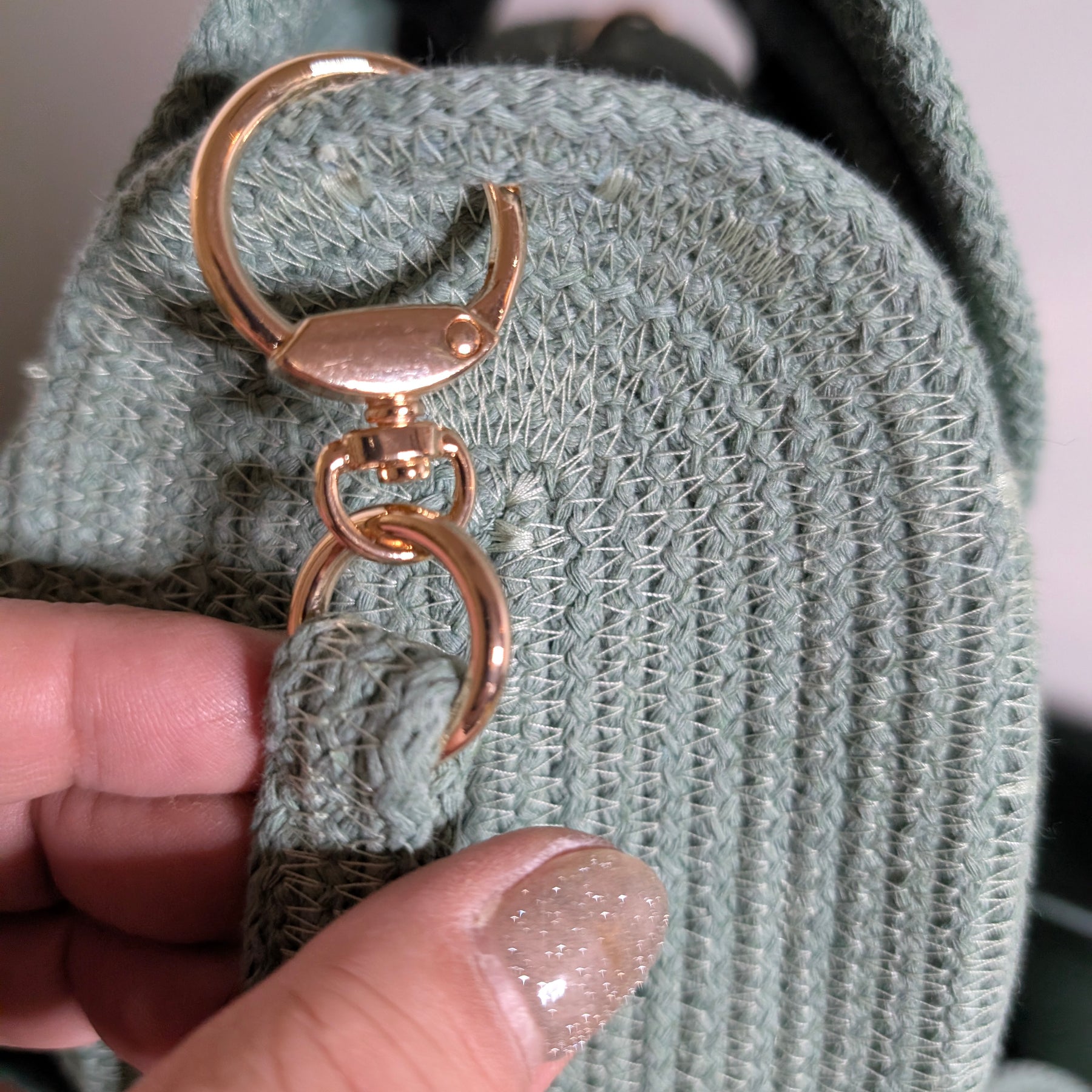 "Sofia" (L) Handmade Cotton Cord Bag