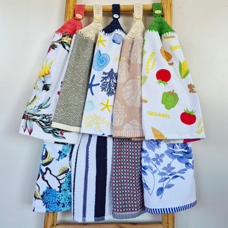 Kitchen Hand Towel | Hanging | Cotton | SINGLE LAYER | 9 Styles - 10-18