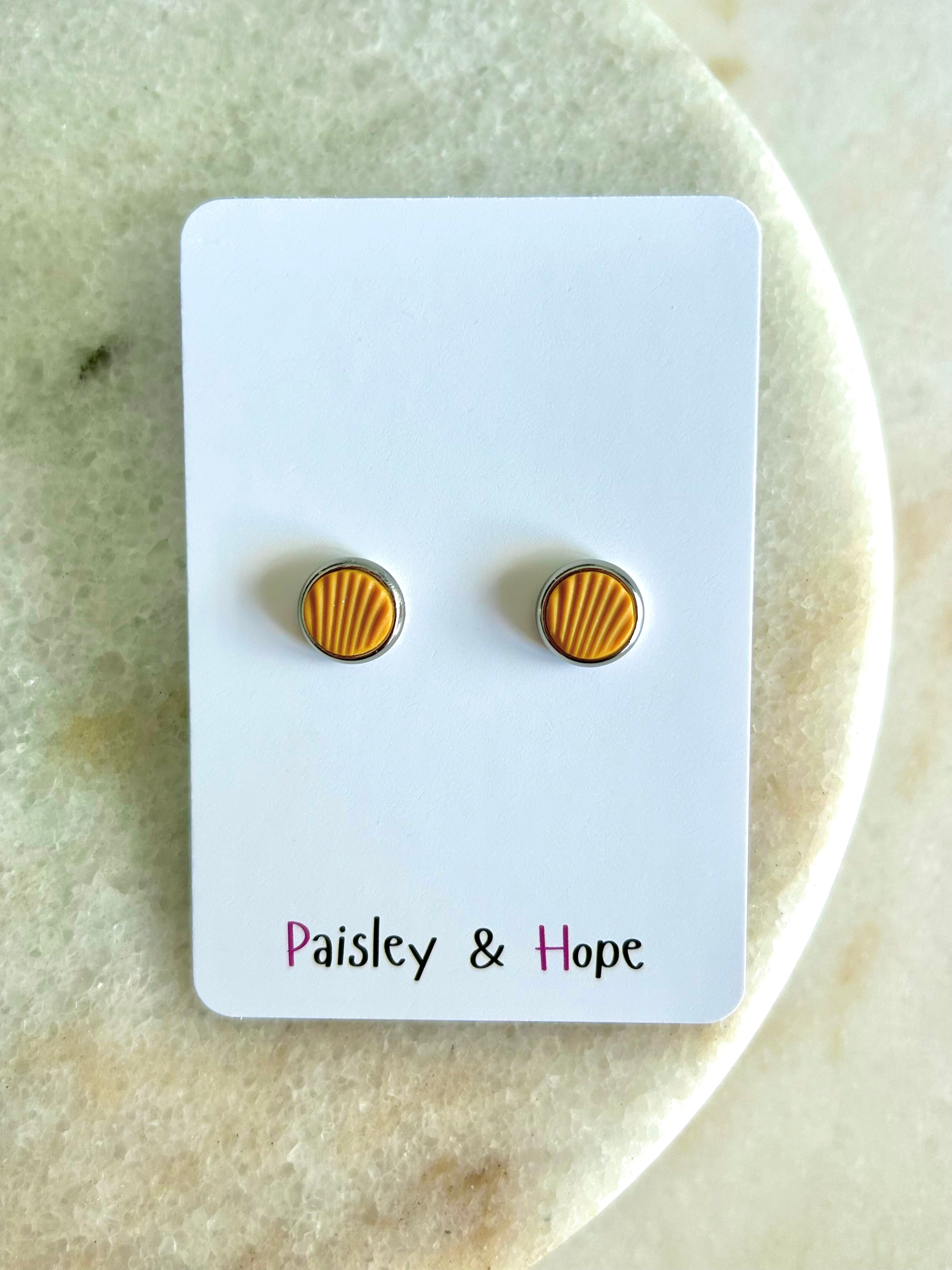 Polymer Clay Bezel Style Studs