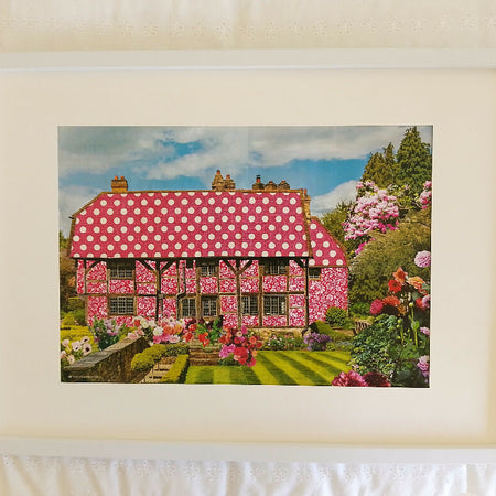 'Alice's House' original mixed media collage