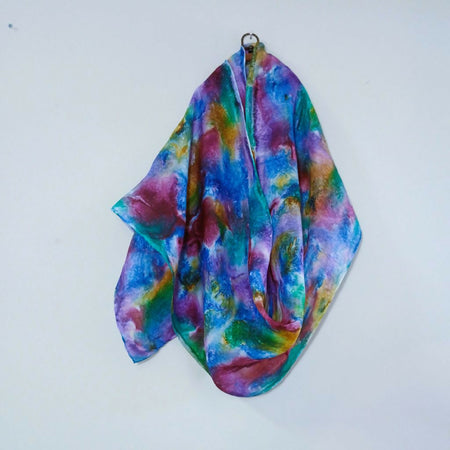 Dyed silk scarf 11