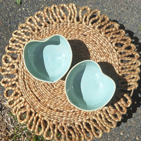 Heart Pottery Trinket Dish / bowl handmade