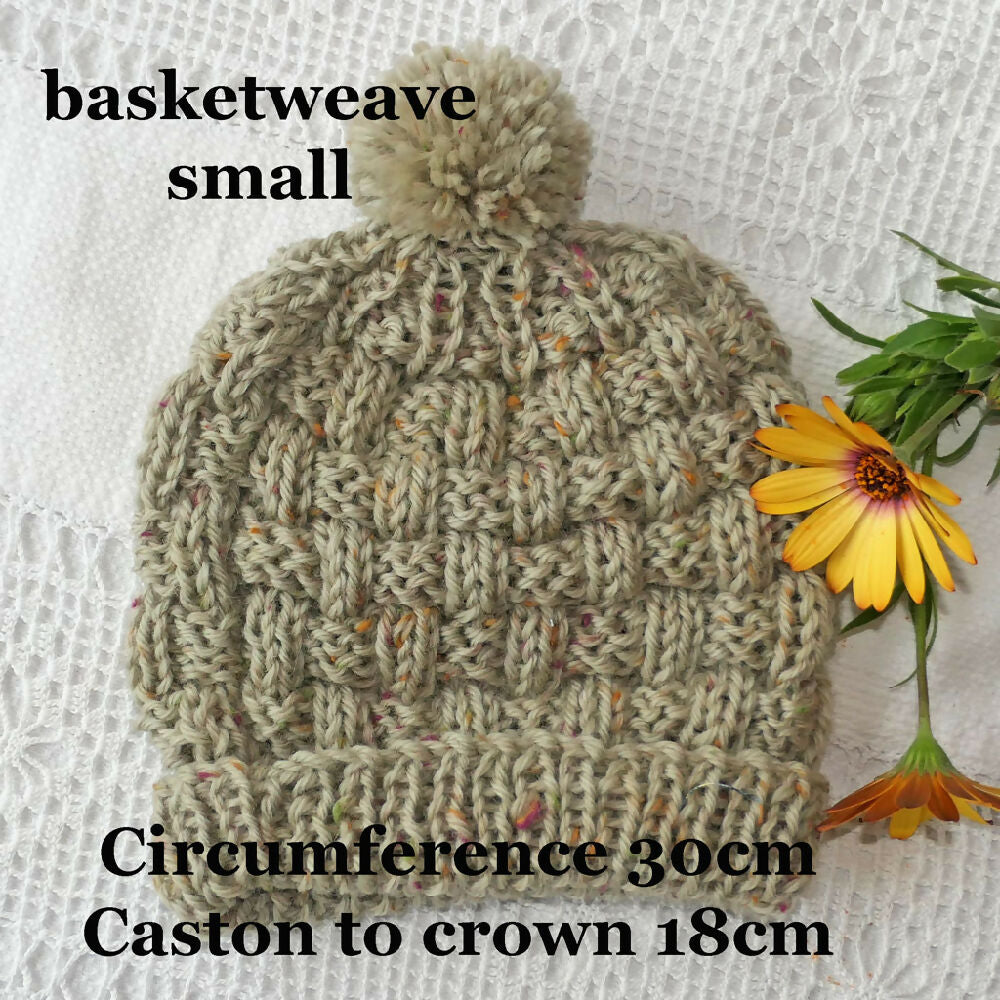 Basketweave small beanie. Free post. Bulk buy option.