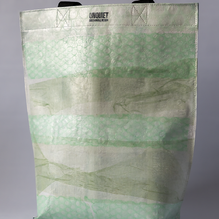 Tote Bag Standard | 100% Handcrafted from Recycled soft plastic - Green palette pattern