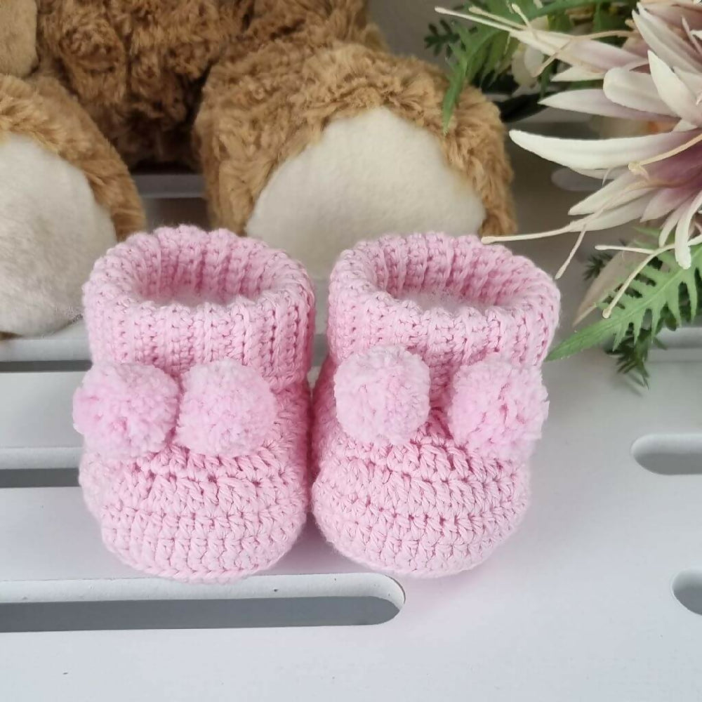 Pink Australian cotton baby Booties Gift 7