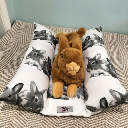 rabbit print flop bed for your buns. Pet bedding