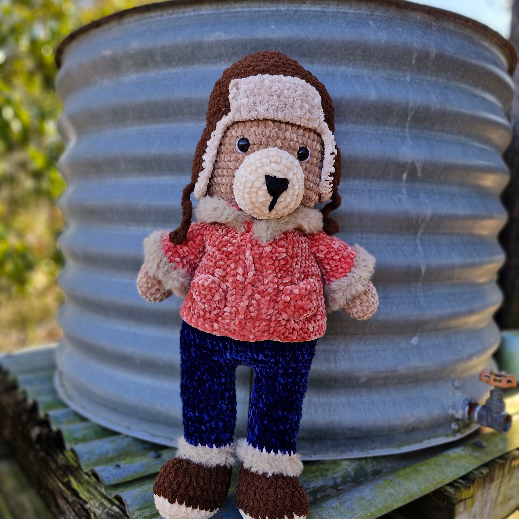 Meet Barnaby the Large Alaskan Crochet Bear