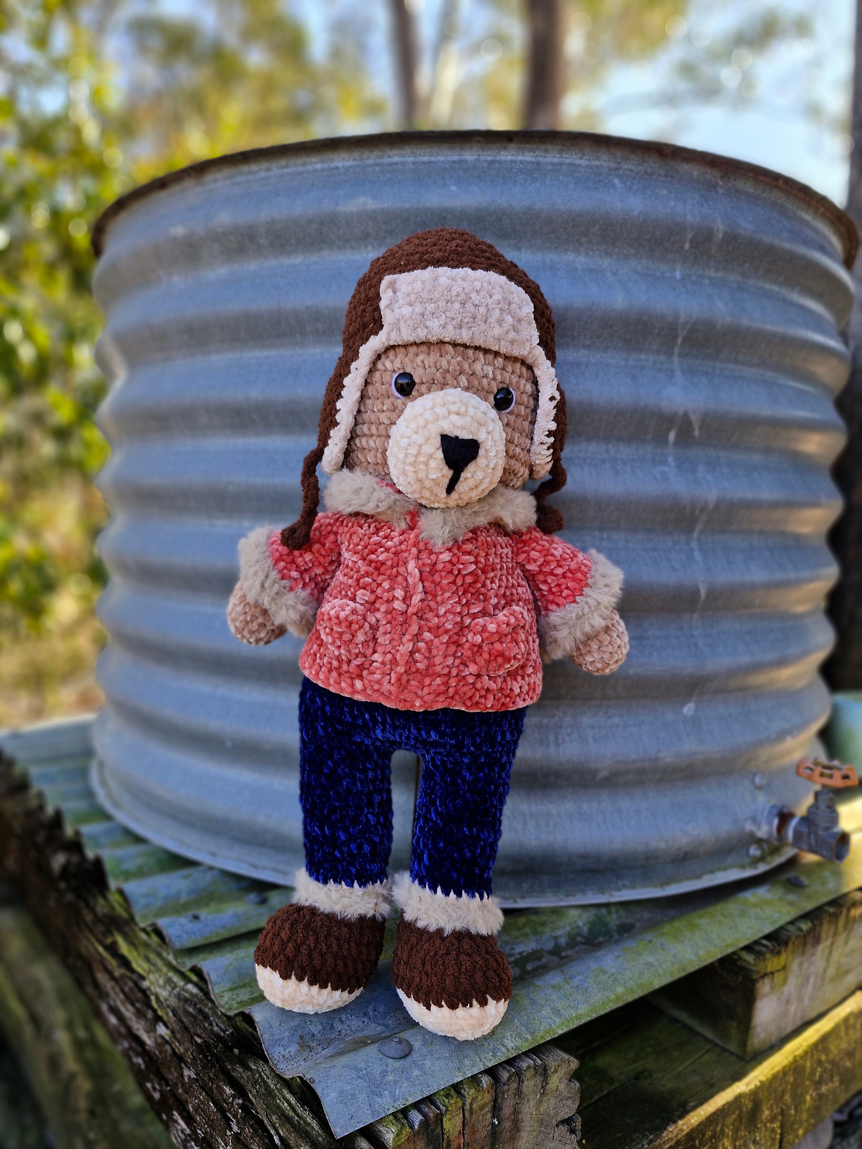 Meet Barnaby the Large Alaskan Crochet Bear