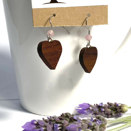 Cedar Heart Earrings