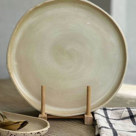 Rustic Cream Speckled Dinner Plate | Set of 4 | Handmade Pottery | Australian Made