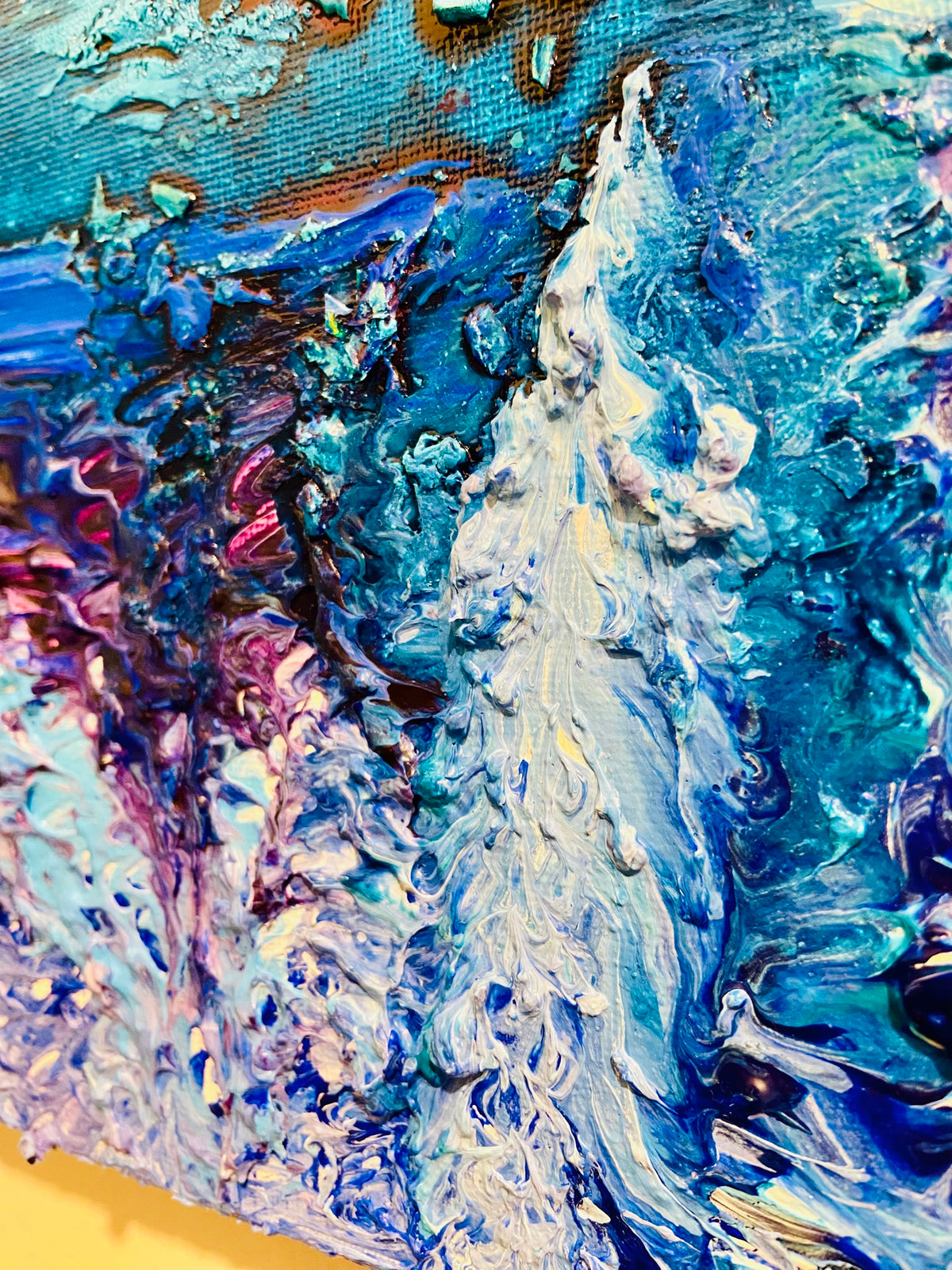Uta: ORIGINAL CANVAS PAINTING 25.4x25.4x3.5cm by Margo Humphries